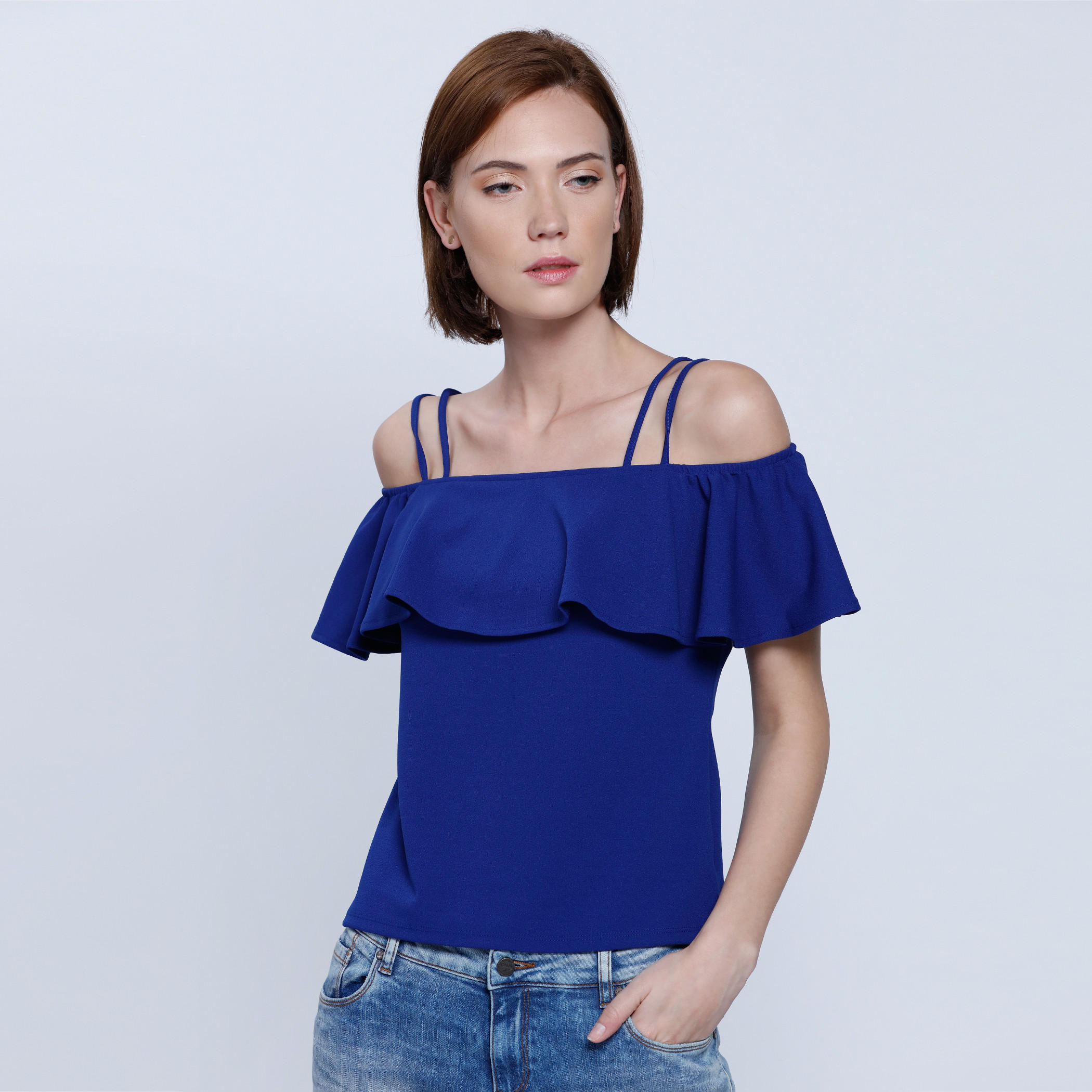 Off Shoulder Top with Dual Straps -women-clothing-shirtsandblouses-blouses-image-5