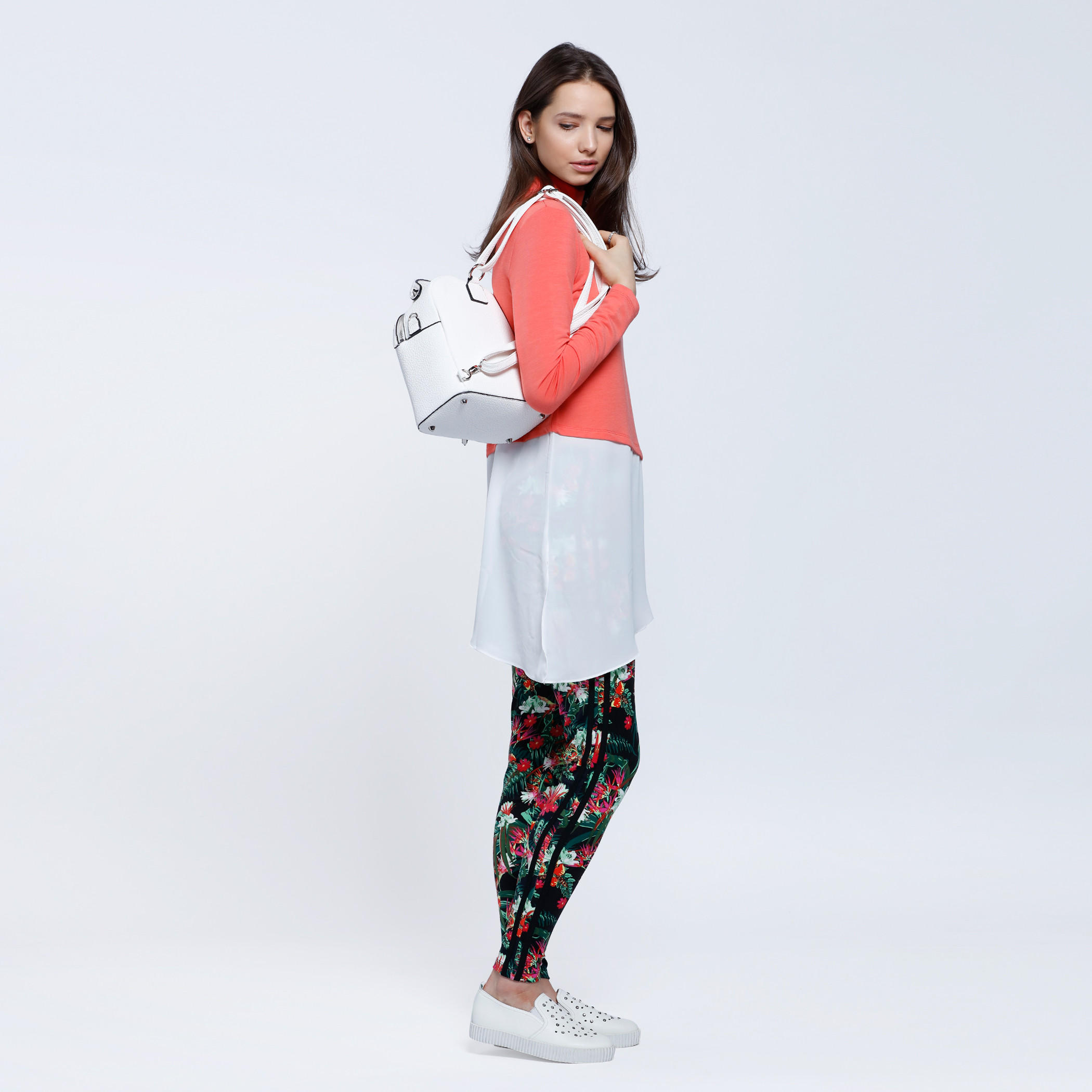 Double Layer Asymmetric Top with Turtle Neck and Long Sleeves-women-clothing-tshirts-image-5