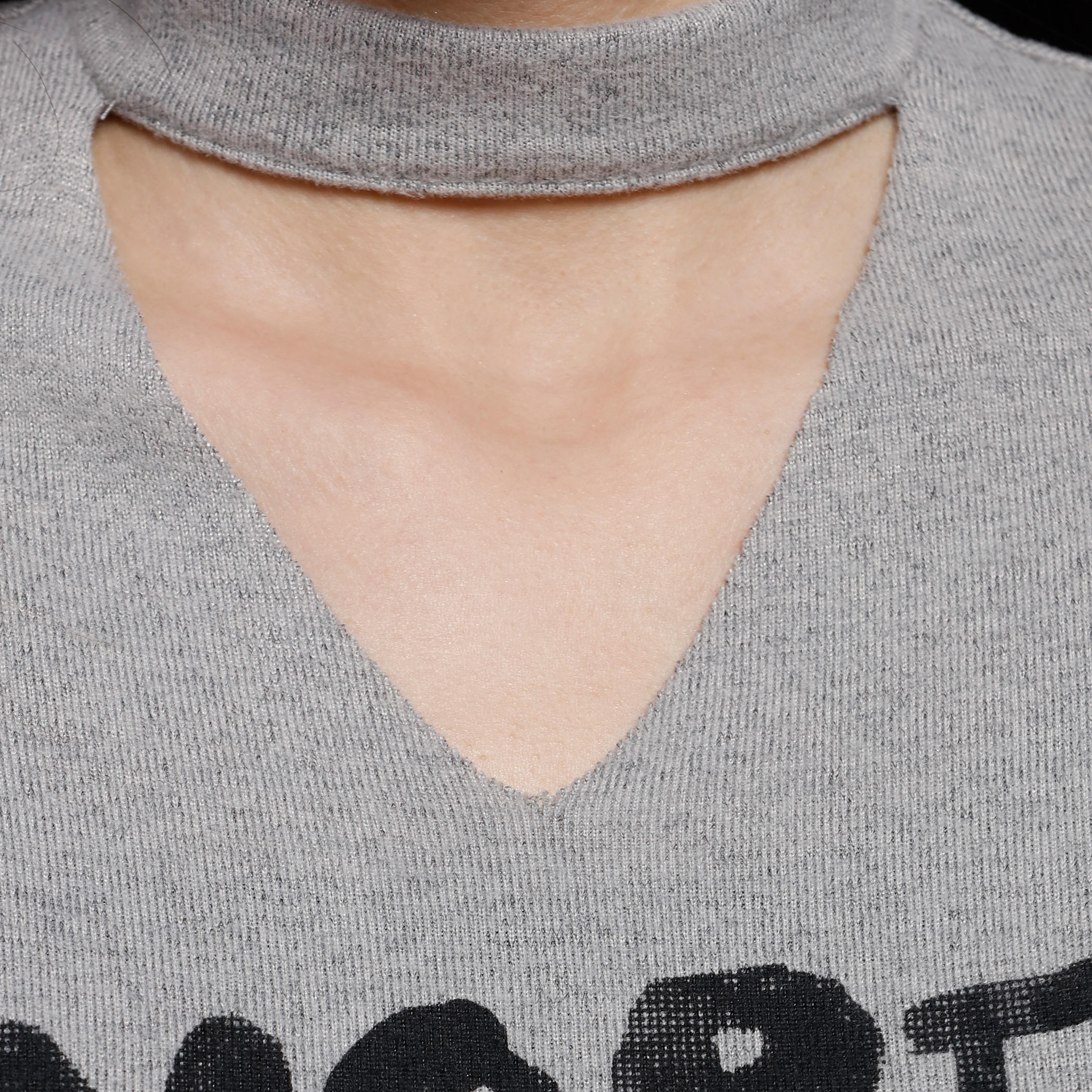 Printed T-Shirt with Choker Neck and Short Sleeves-women-clothing-tshirts-image-4