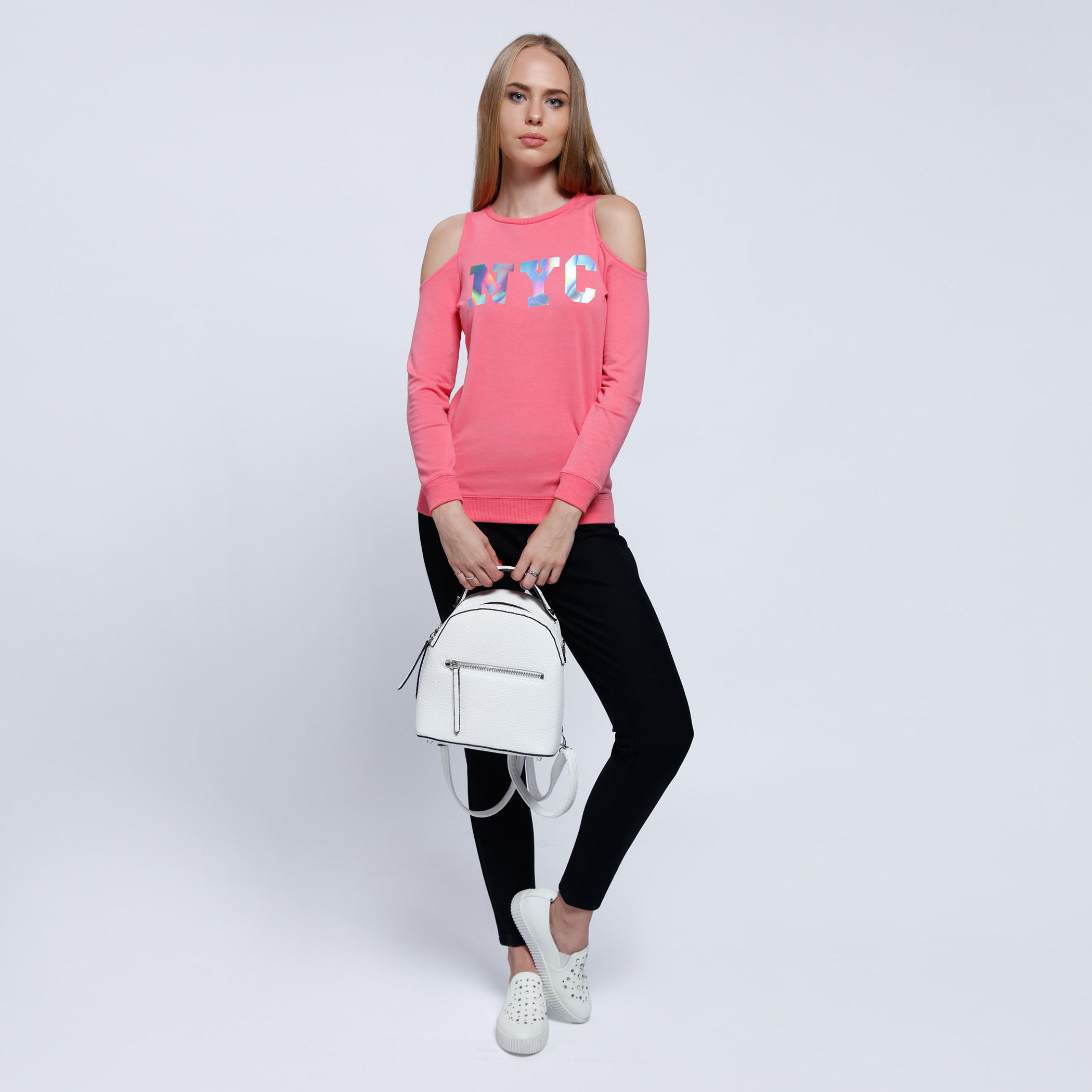 Graphic Print Sweatshirt with Round Neck and Cold Sleeves-women-winterwear-hoodiesandsweatshirts-sweatshirts-image-5