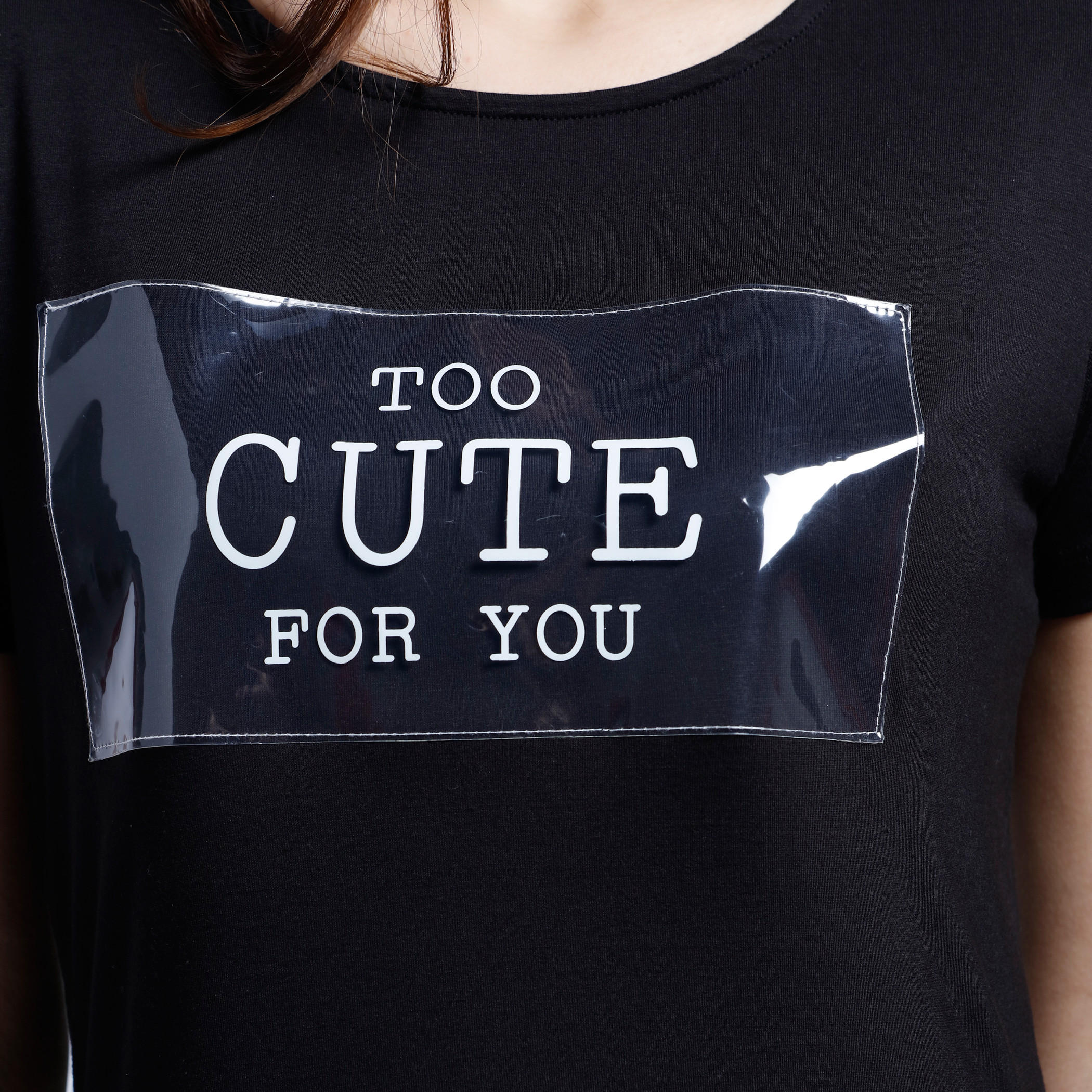 Boxy Longline Tunic Top with Round Neck and Short Sleeves-women-clothing-shirtsandblouses-blouses-image-4