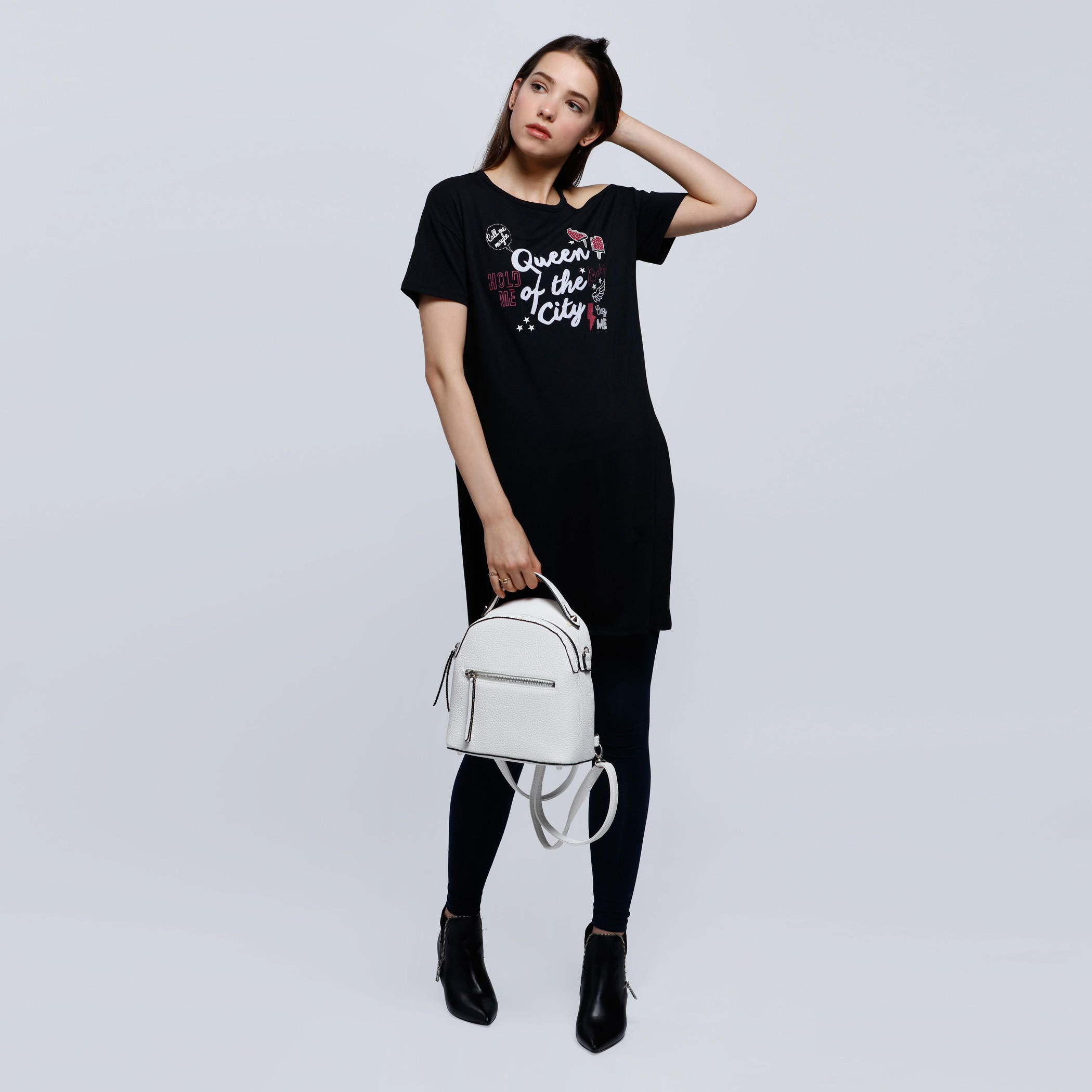 Printed T-Shirt with Cut Out Shoulder-women-clothing-tshirts-image-5