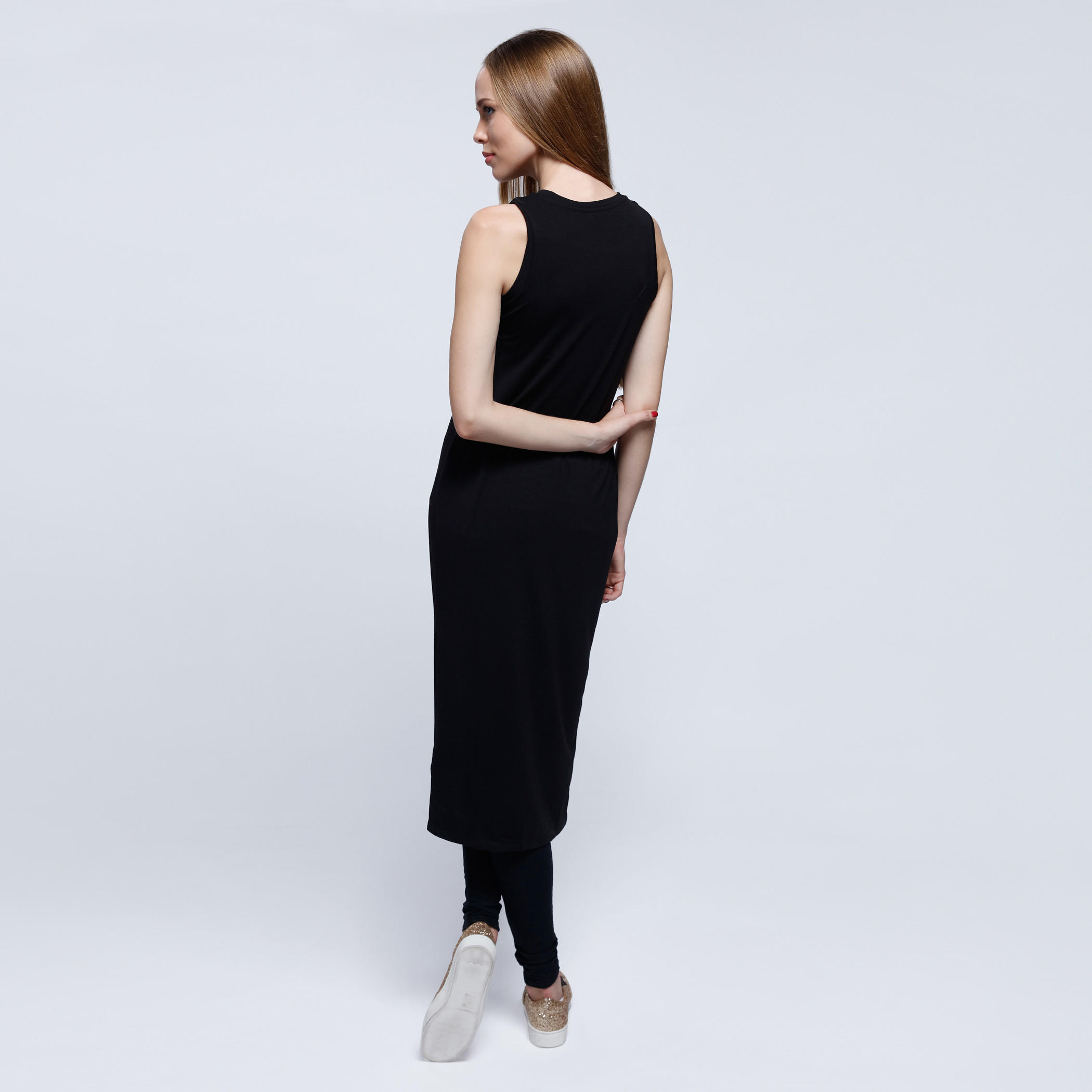 Asymmetrical Longline Top with Round Neck-women-clothing-shirtsandblouses-blouses-image-2