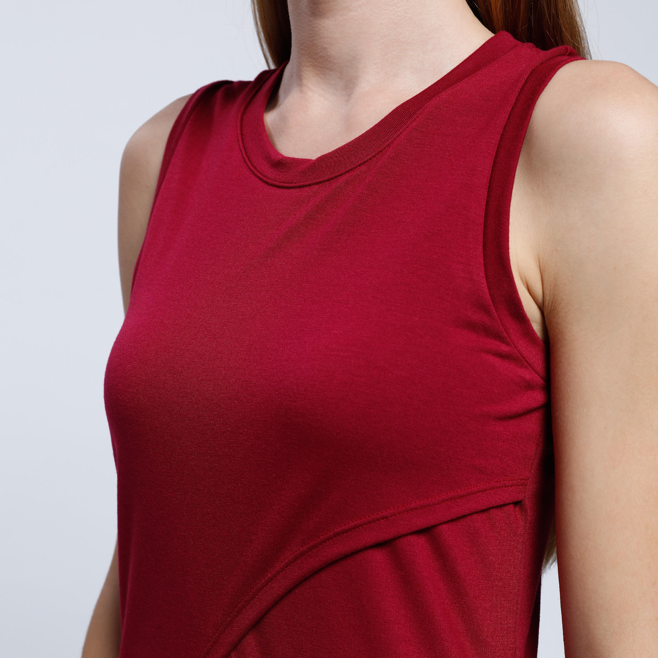 Asymmetrical Longline Top with Round Neck-women-clothing-shirtsandblouses-blouses-image-8