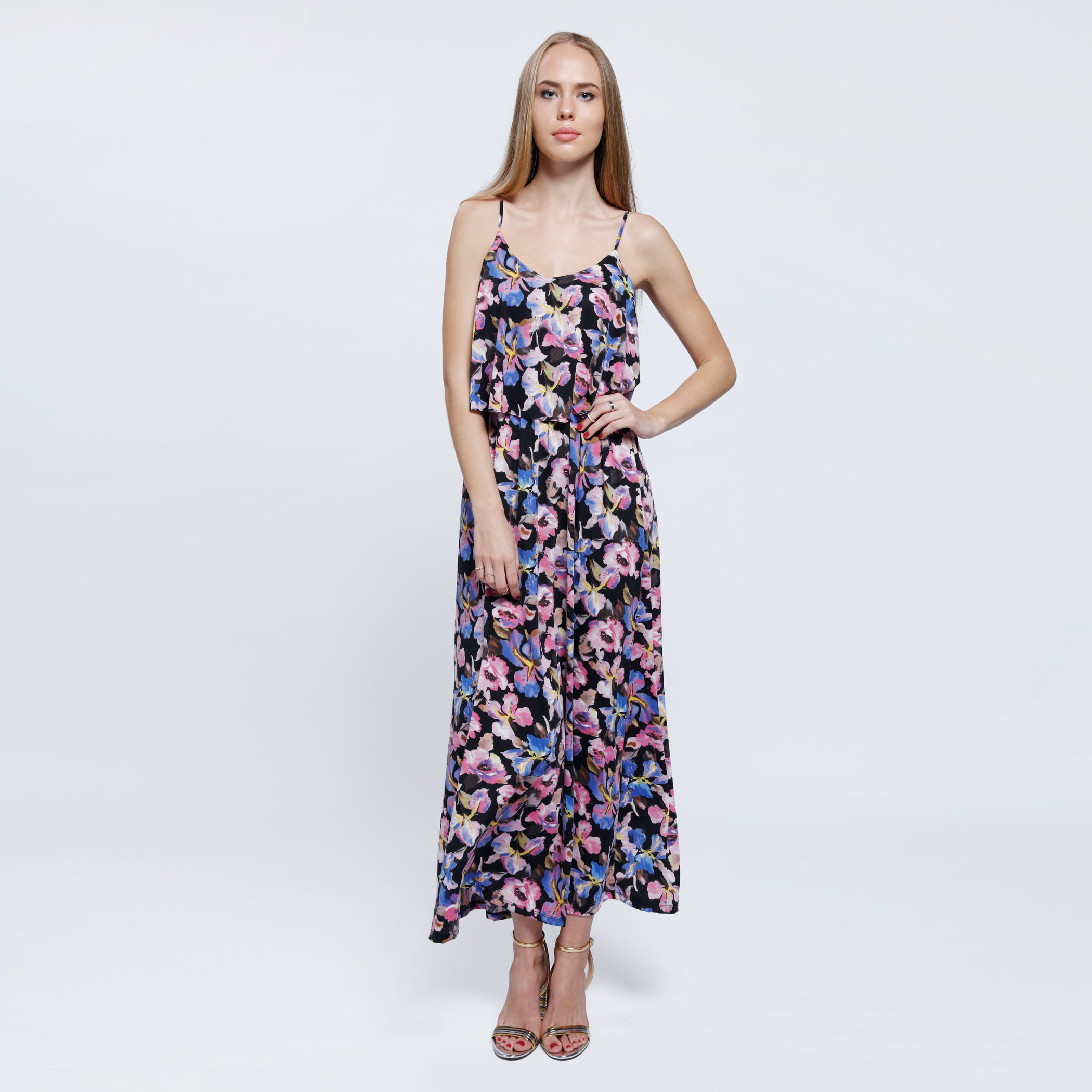 Strappy Double Layer Maxi Dress-women-clothing-dresses-image-4