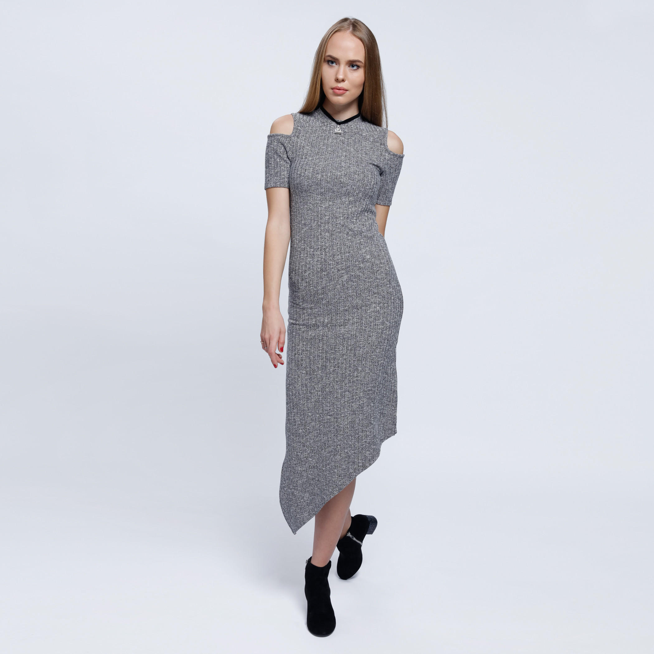 Midi Dress with Cold Shoulders-women-clothing-dresses-image-1