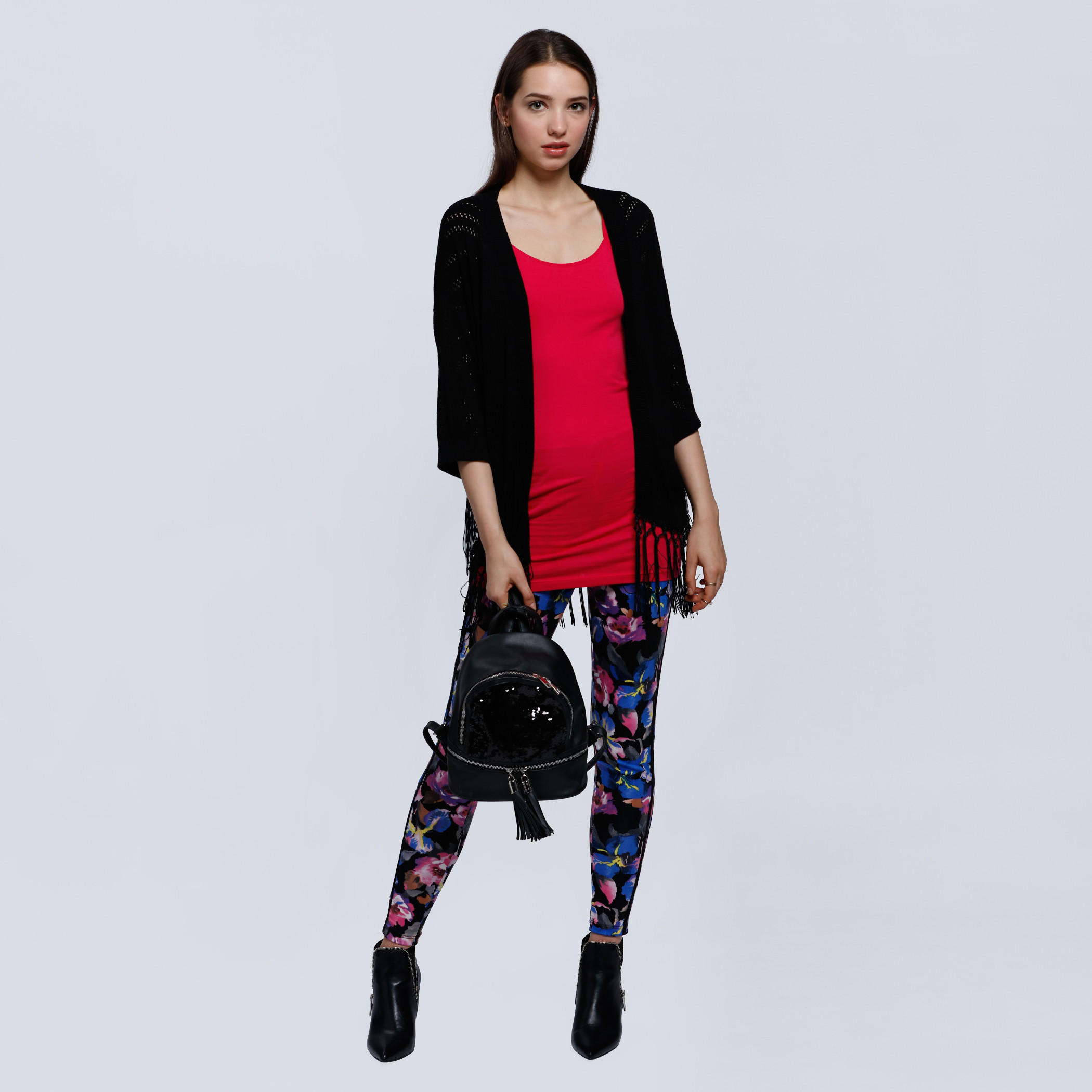 3/4 Sleeves Shrug with Tassels -women-winterwear-cardigansandjumpers-cardigans-image-5