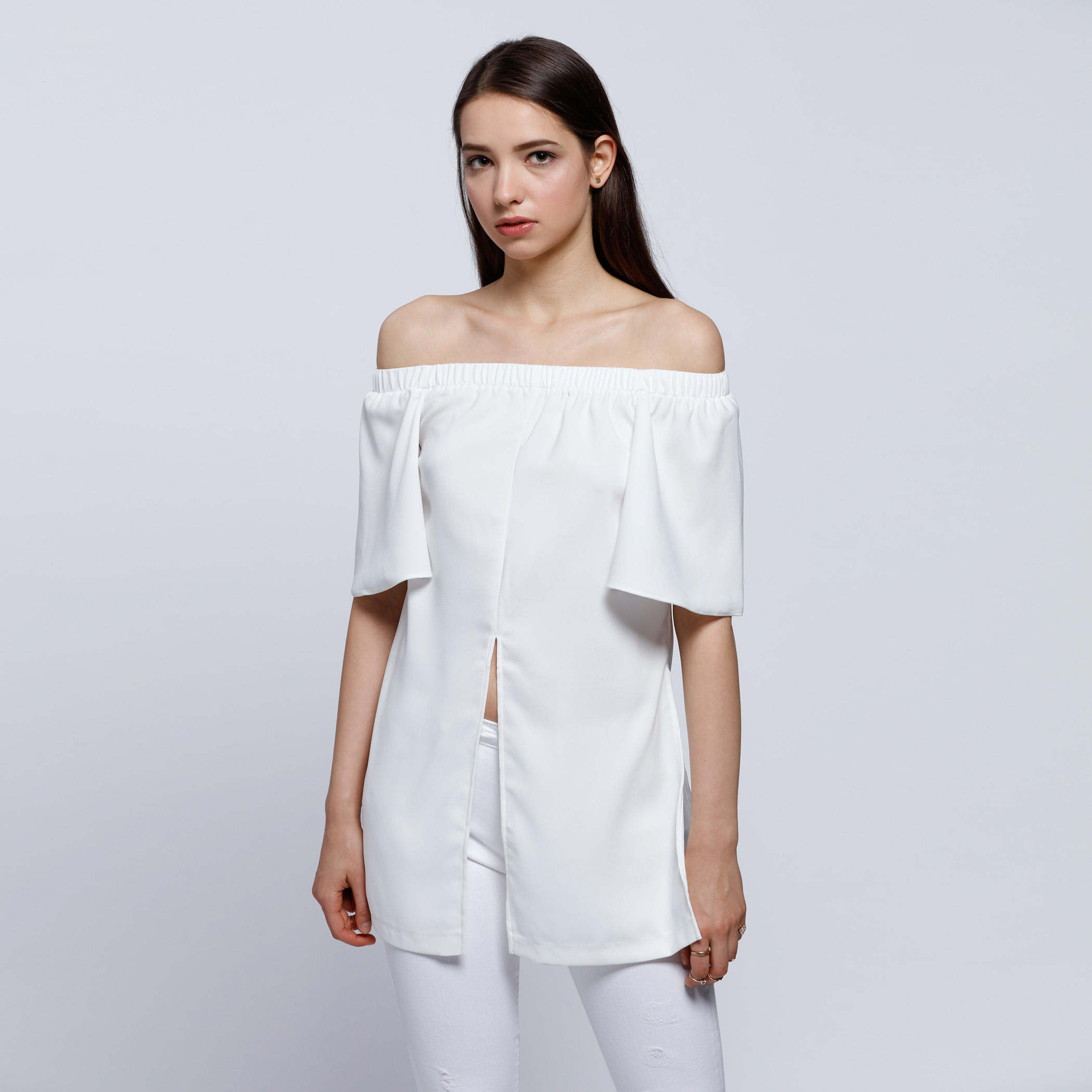 Off Shoulder Top with Slits-women-clothing-shirtsandblouses-blouses-image-1
