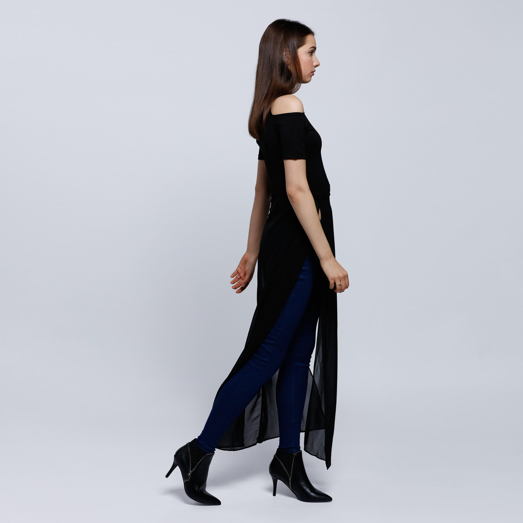 Round Neck Tunic Top with Long Woven Panels and Cold Shoulders-women-clothing-shirtsandblouses-blouses-image-3