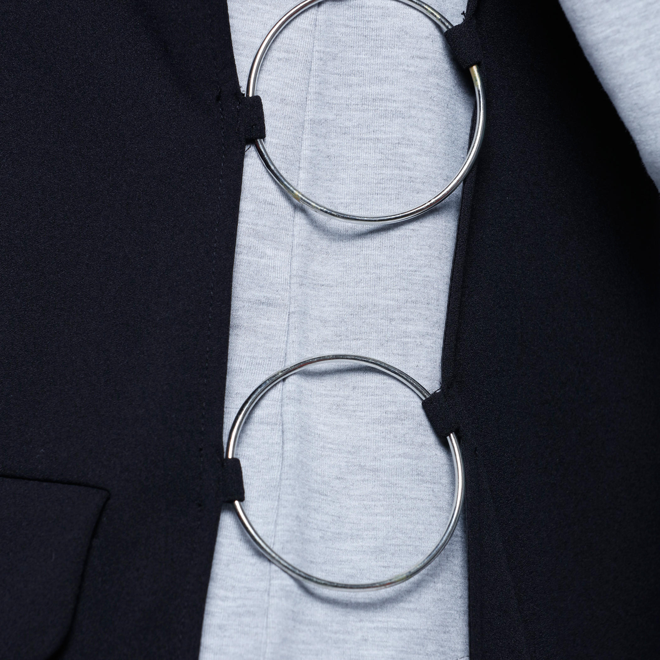 Sleeveless Longline Blazer with Notch Collar and Patch Pockets-women-winterwear-coatsandjackets-jackets-image-4
