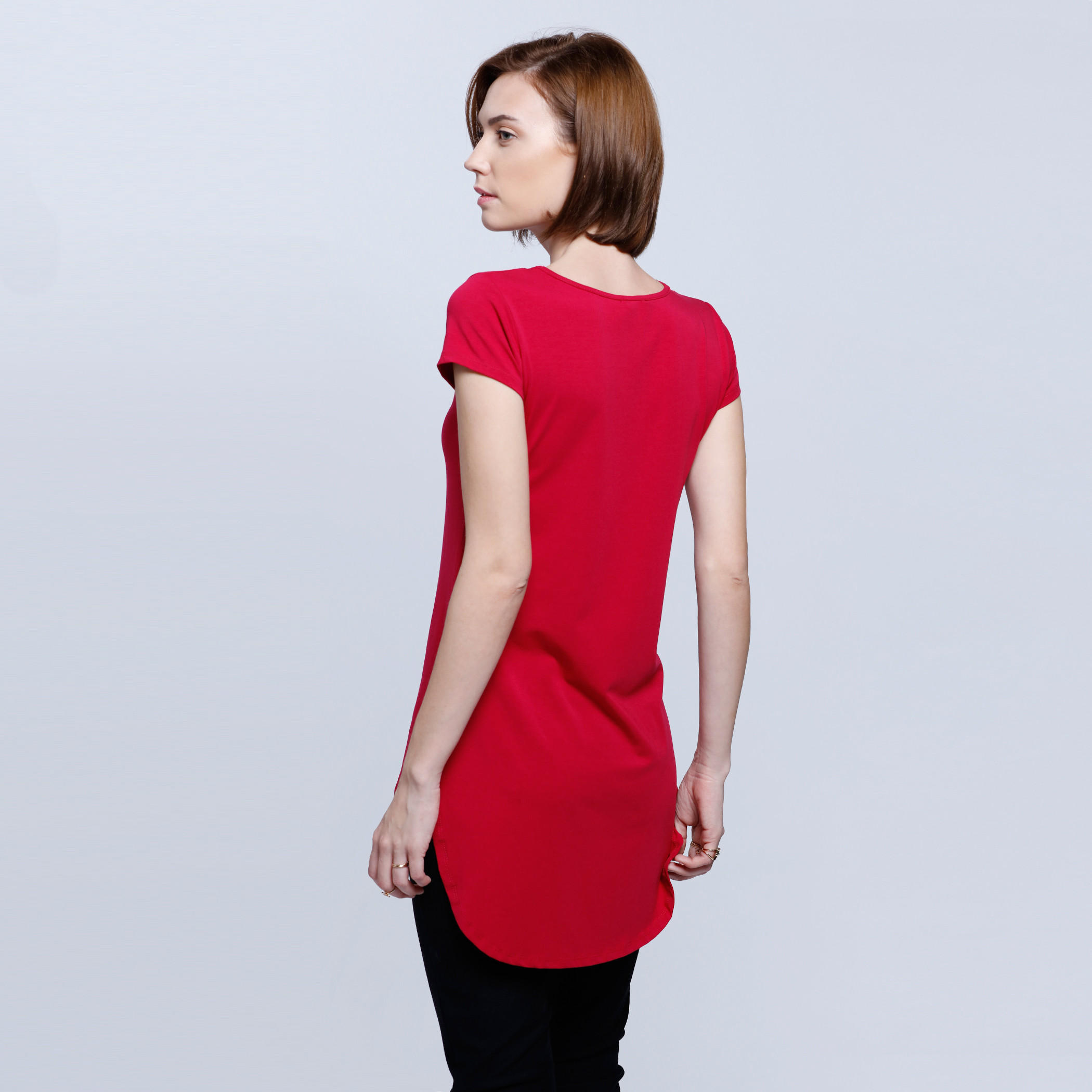 V-Neck Top with Strap Detail and Short Sleeves-women-clothing-shirtsandblouses-blouses-image-2
