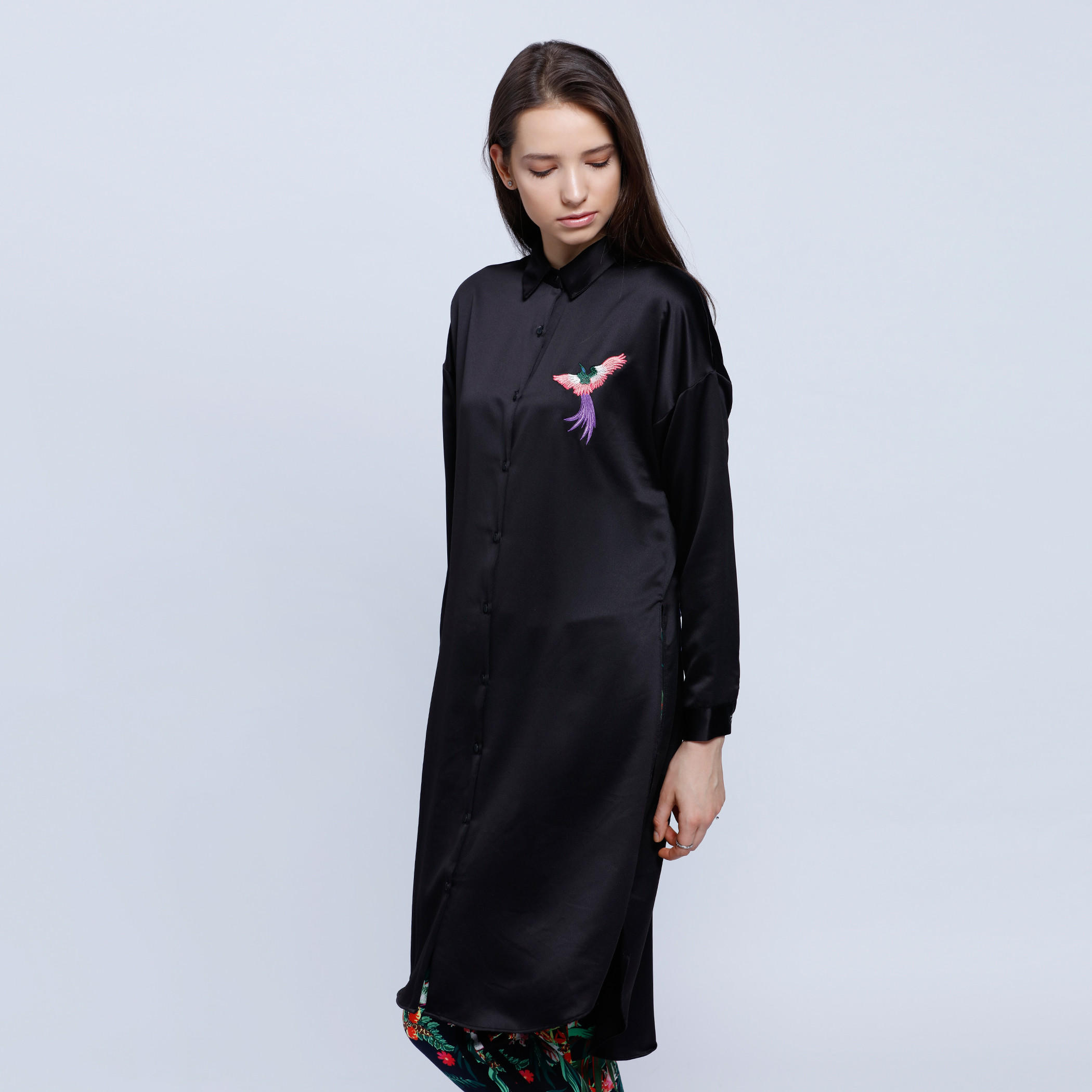 Printed Jacket with Long Sleeves and High-Low Hem-women-winterwear-coatsandjackets-jackets-image-5