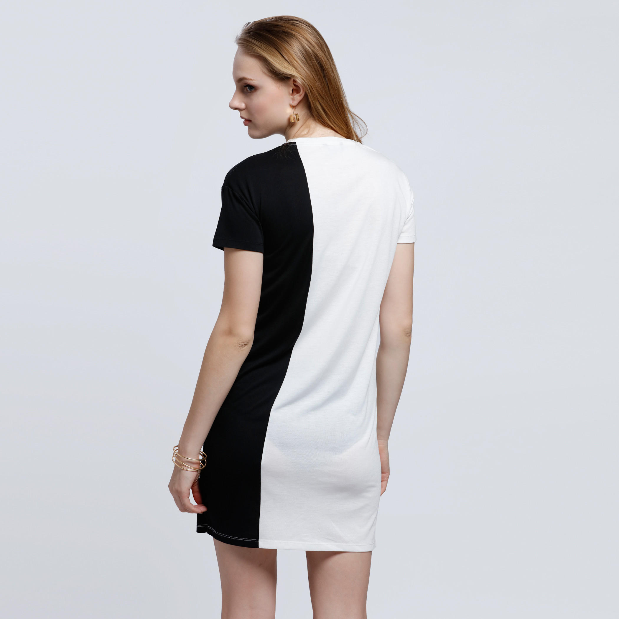 Printed Short Sleeves Long Top-women-clothing-tshirts-image-4