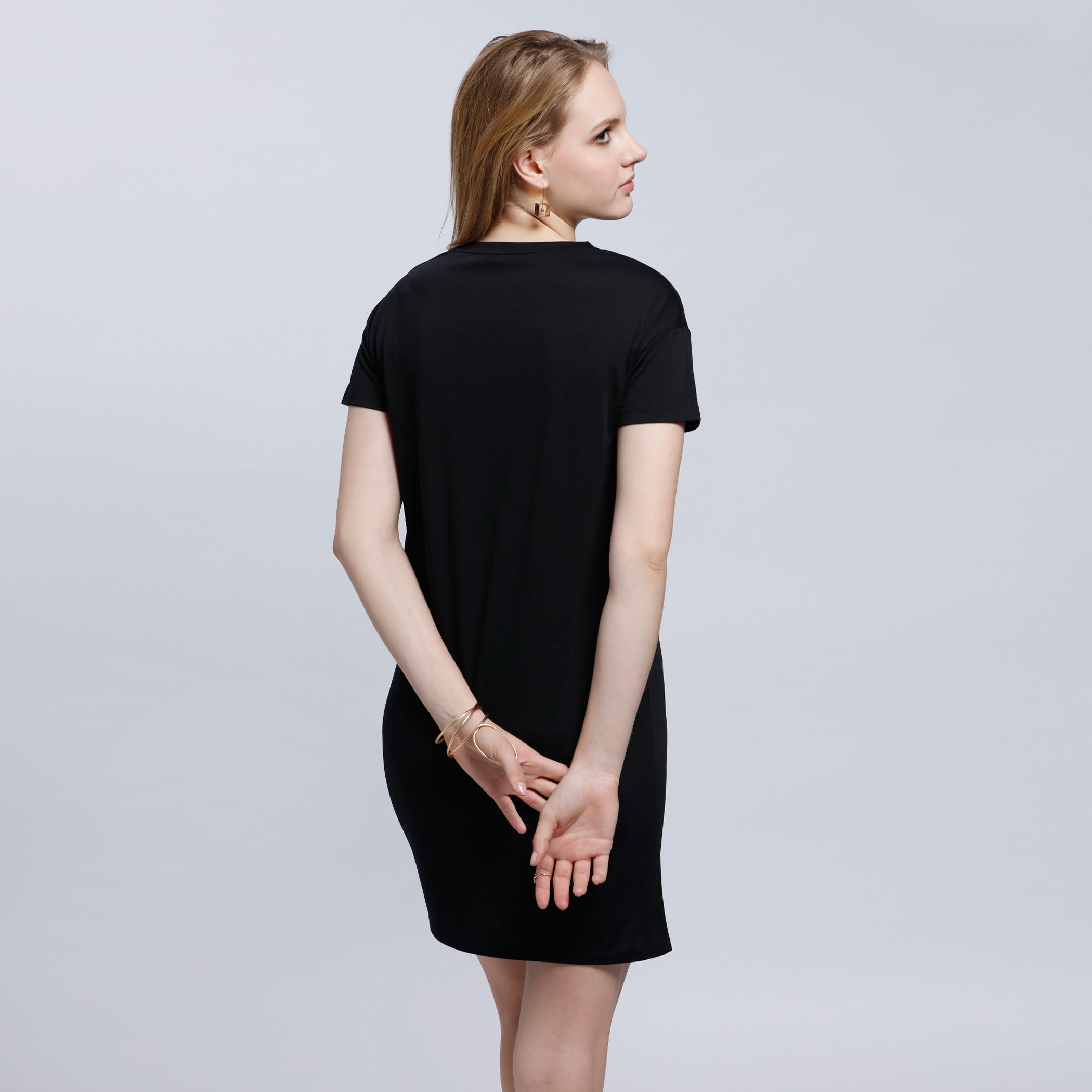 Printed Short Sleeves Long Top-women-clothing-tshirts-image-2