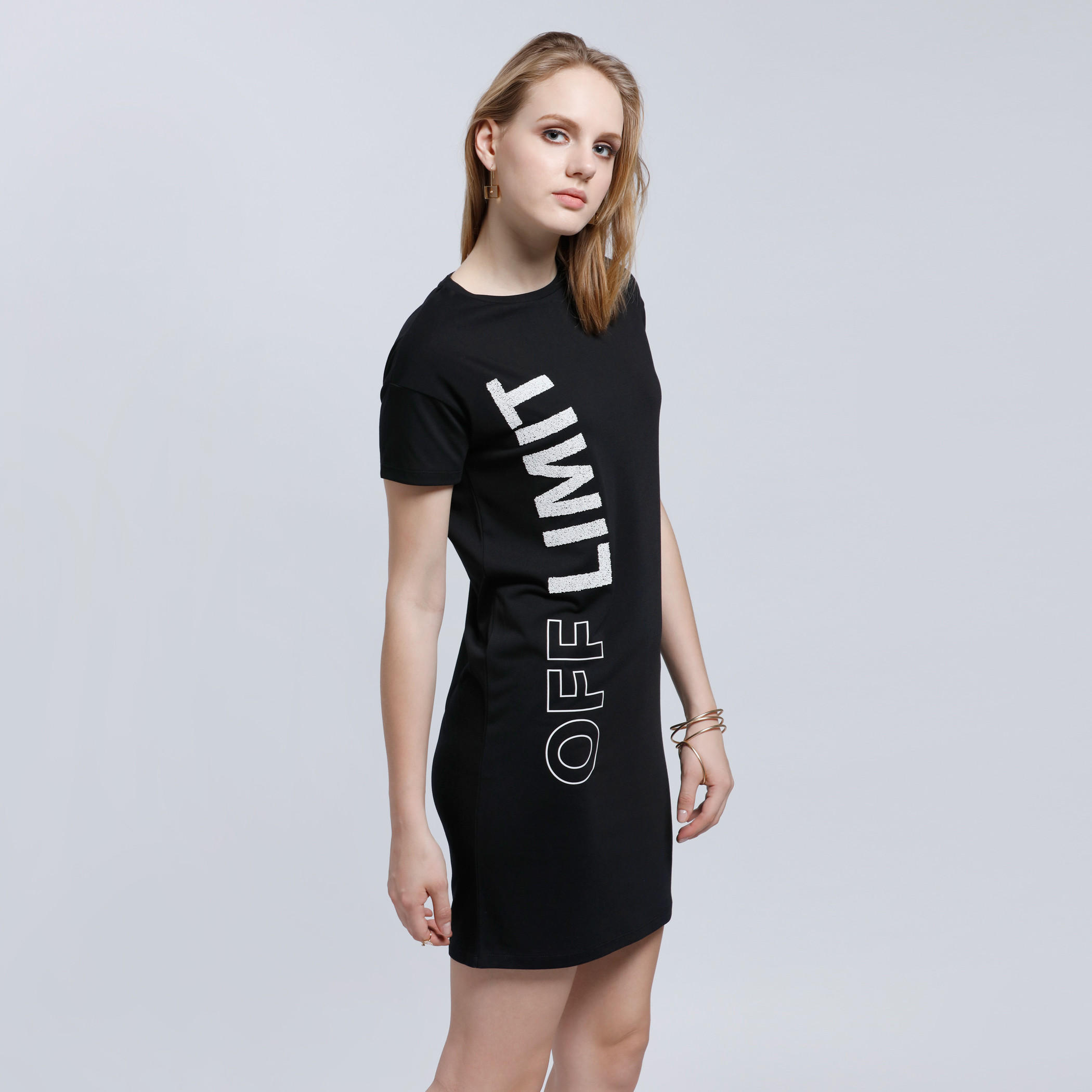 Printed Short Sleeves Long Top-women-clothing-tshirts-image-3