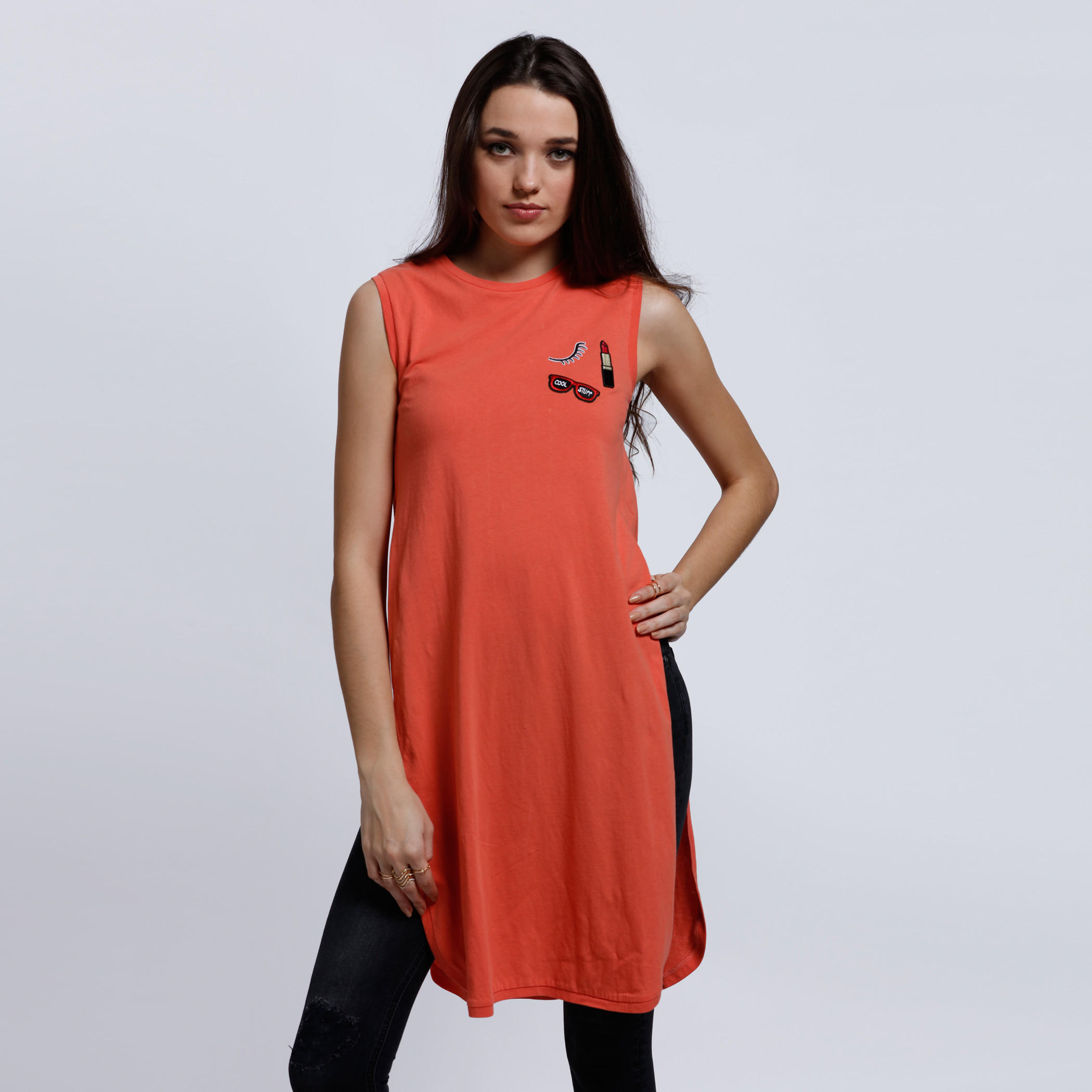 Printed Sleeveless Top with Round Neckline-women-clothing-shirtsandblouses-blouses-image-1