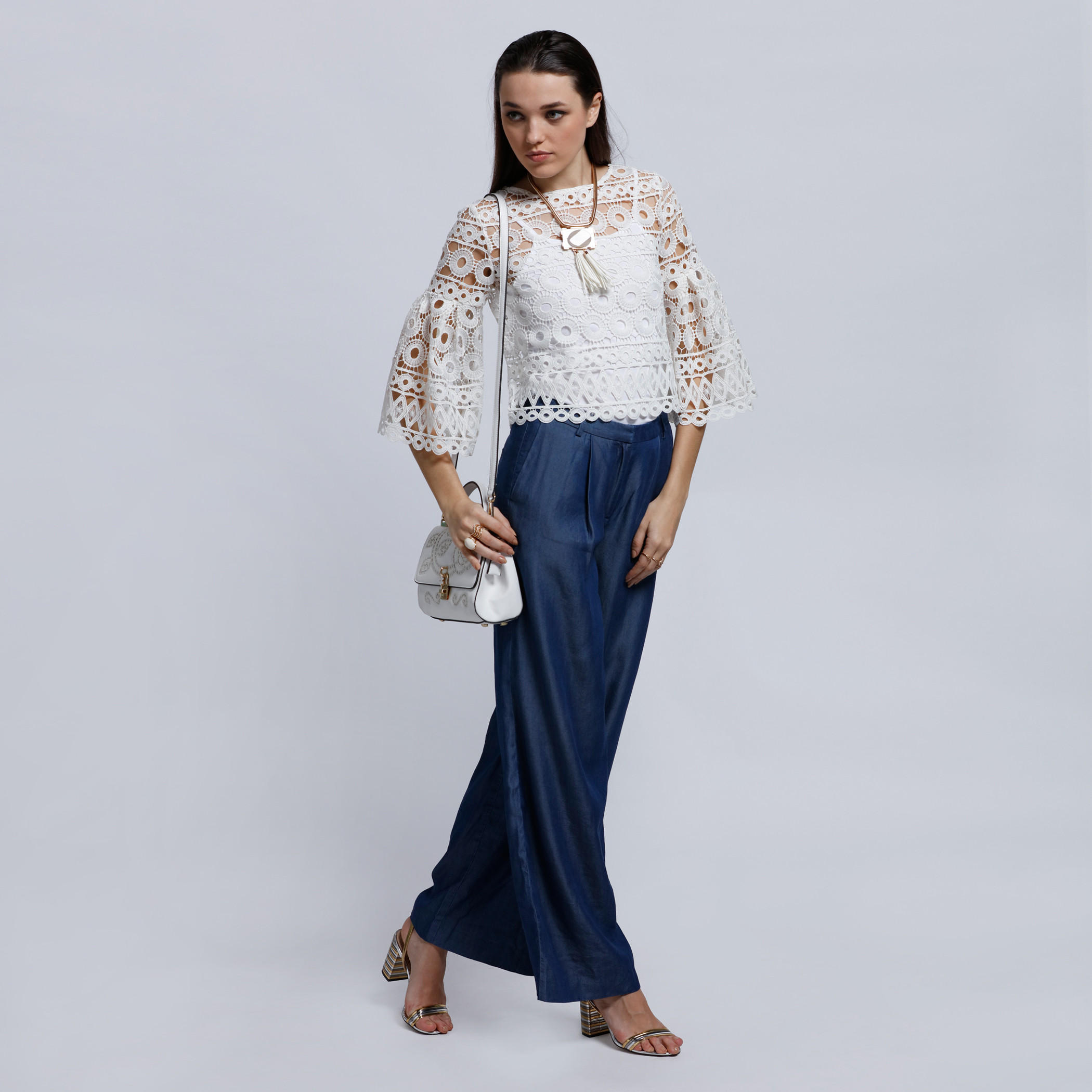 Lace Top with Boat Neck and Flared Sleeves-women-clothing-shirtsandblouses-blouses-image-5