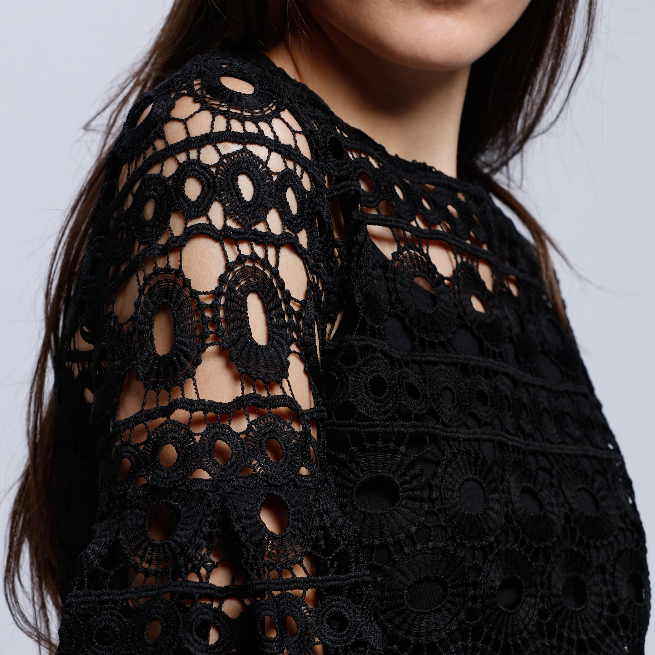 Lace Top with Round Neck and Flared Sleeves-women-clothing-shirtsandblouses-blouses-image-4