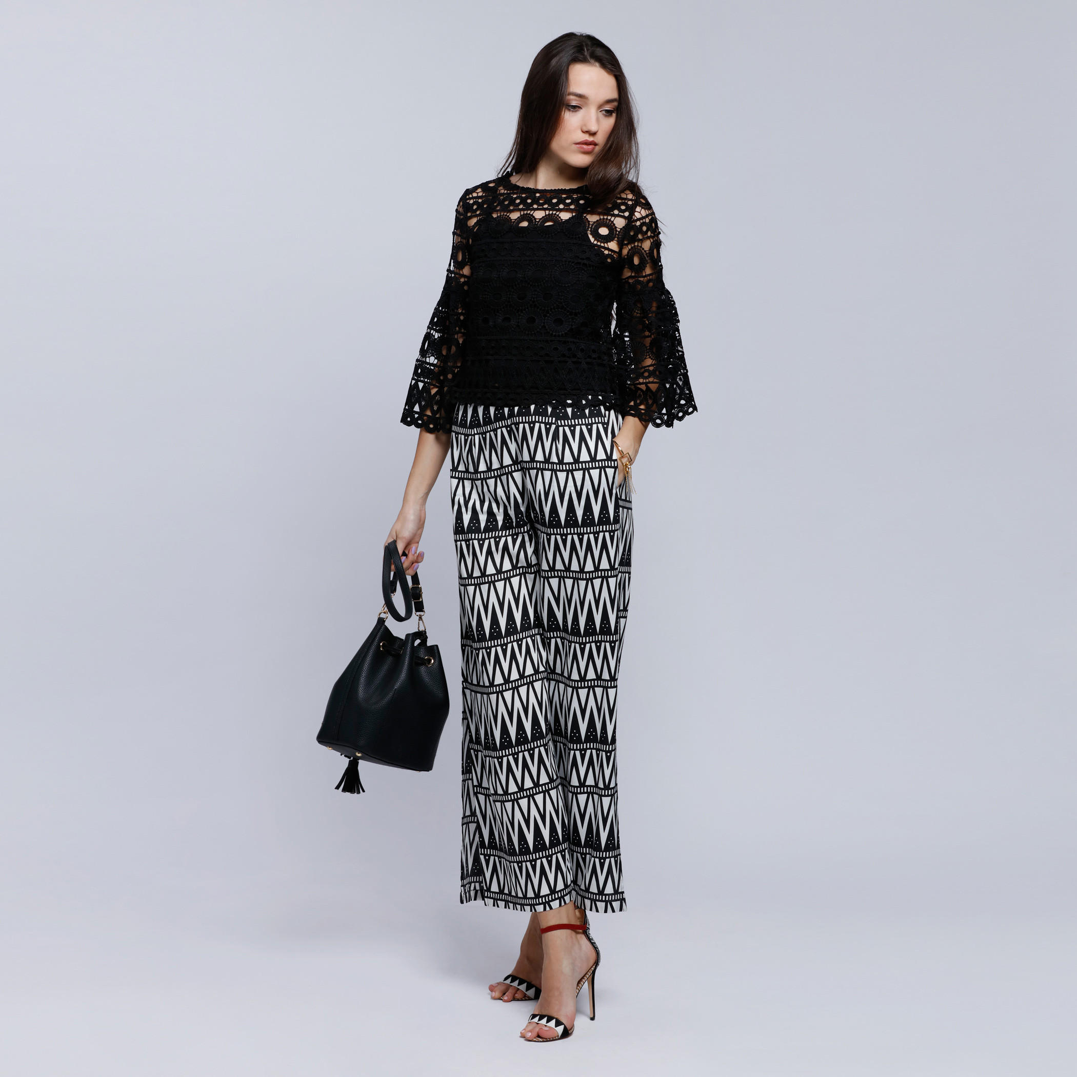Lace Top with Round Neck and Flared Sleeves-women-clothing-shirtsandblouses-blouses-image-5