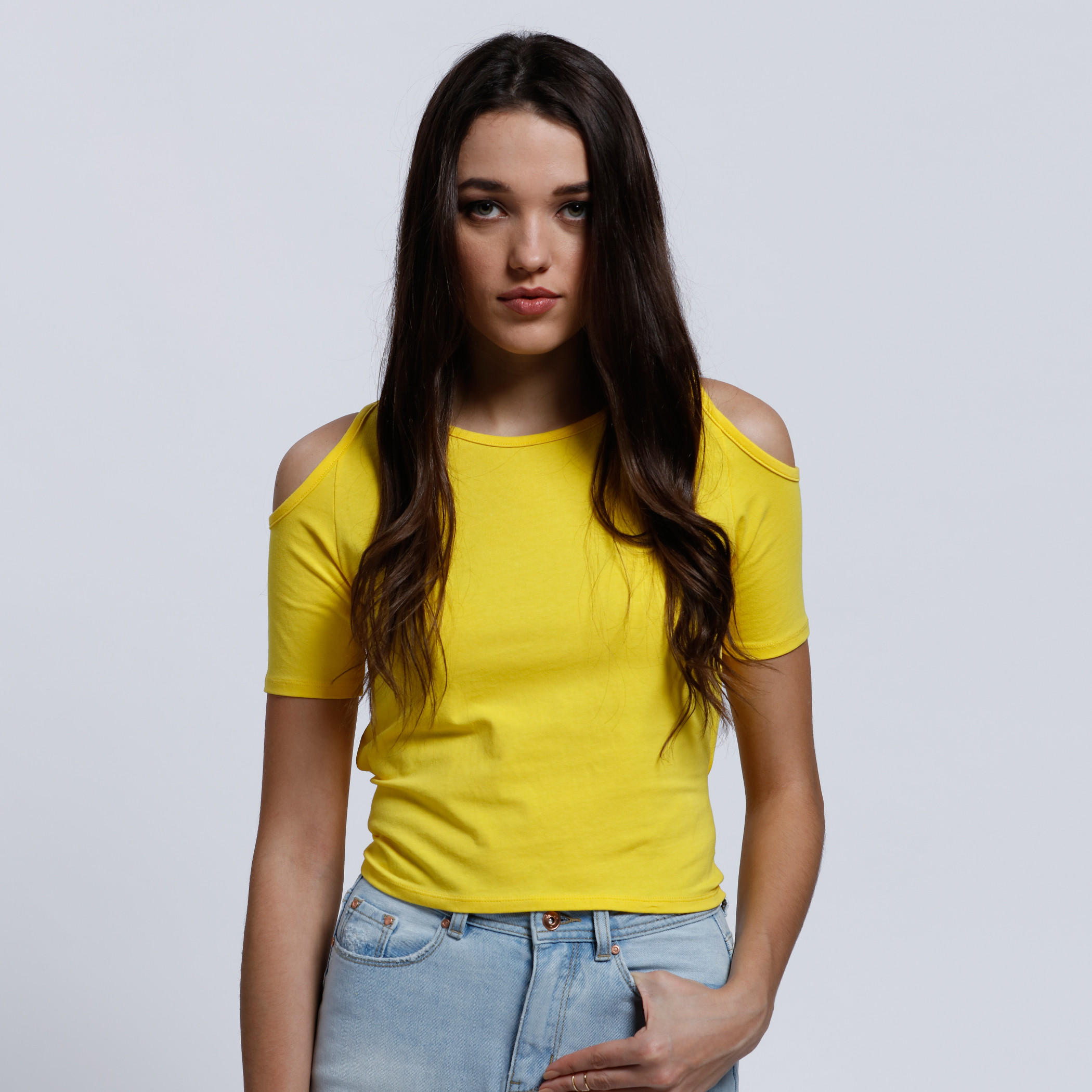 Cold Shoulder Top with Round Neck-women-clothing-shirtsandblouses-blouses-image-1
