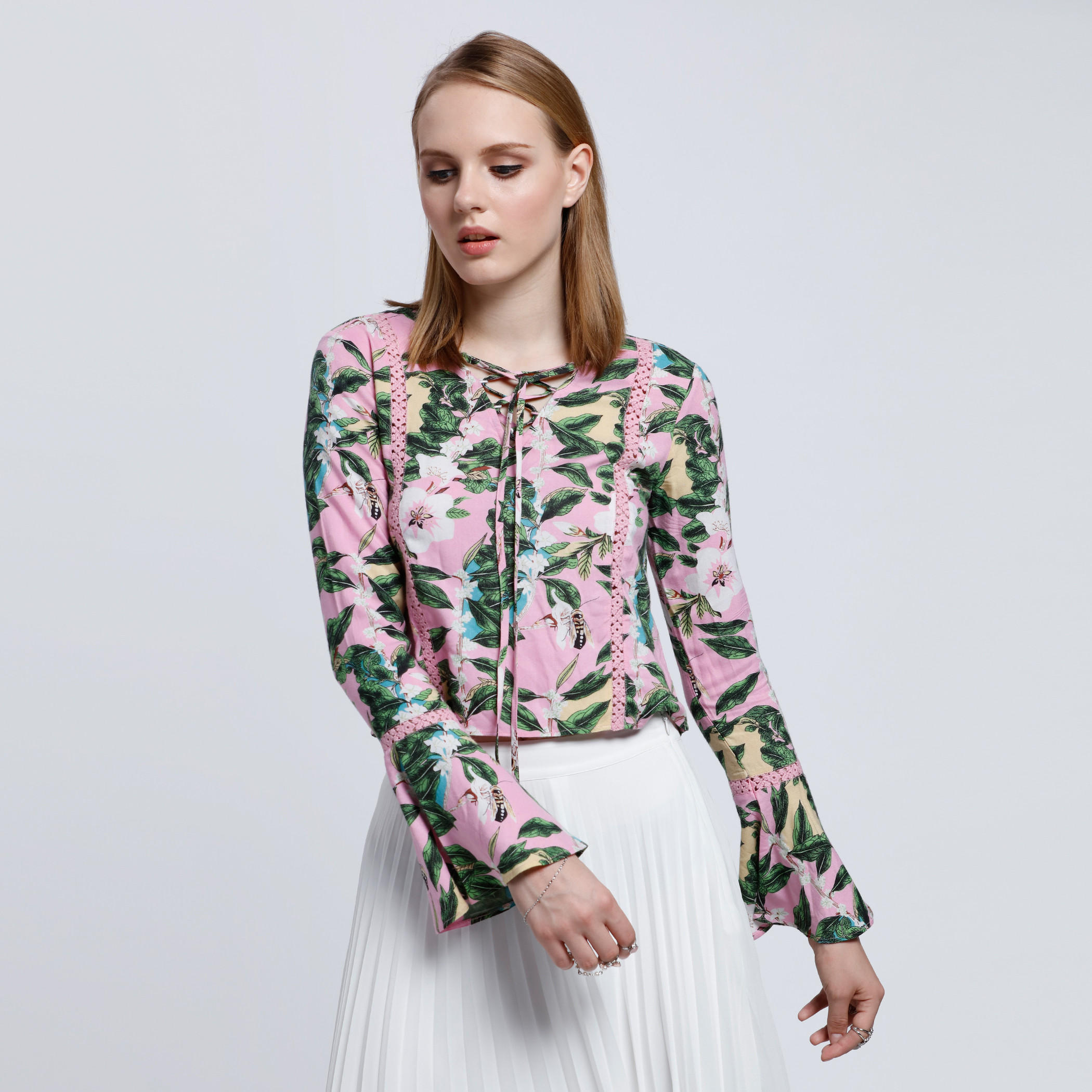 Printed Long Sleeves Top-women-clothing-shirtsandblouses-blouses-image-1
