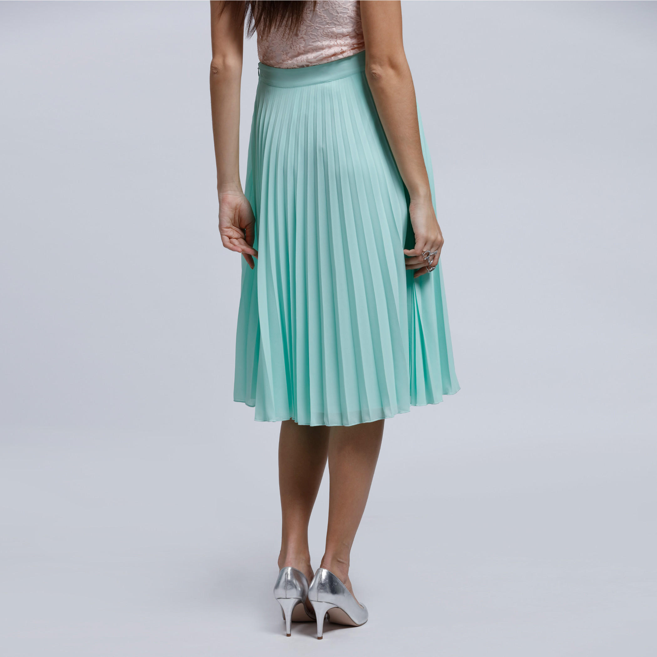 Knee Length Skirt with Elasticised Waistband-women-clothing-bottoms-skirts-image-2