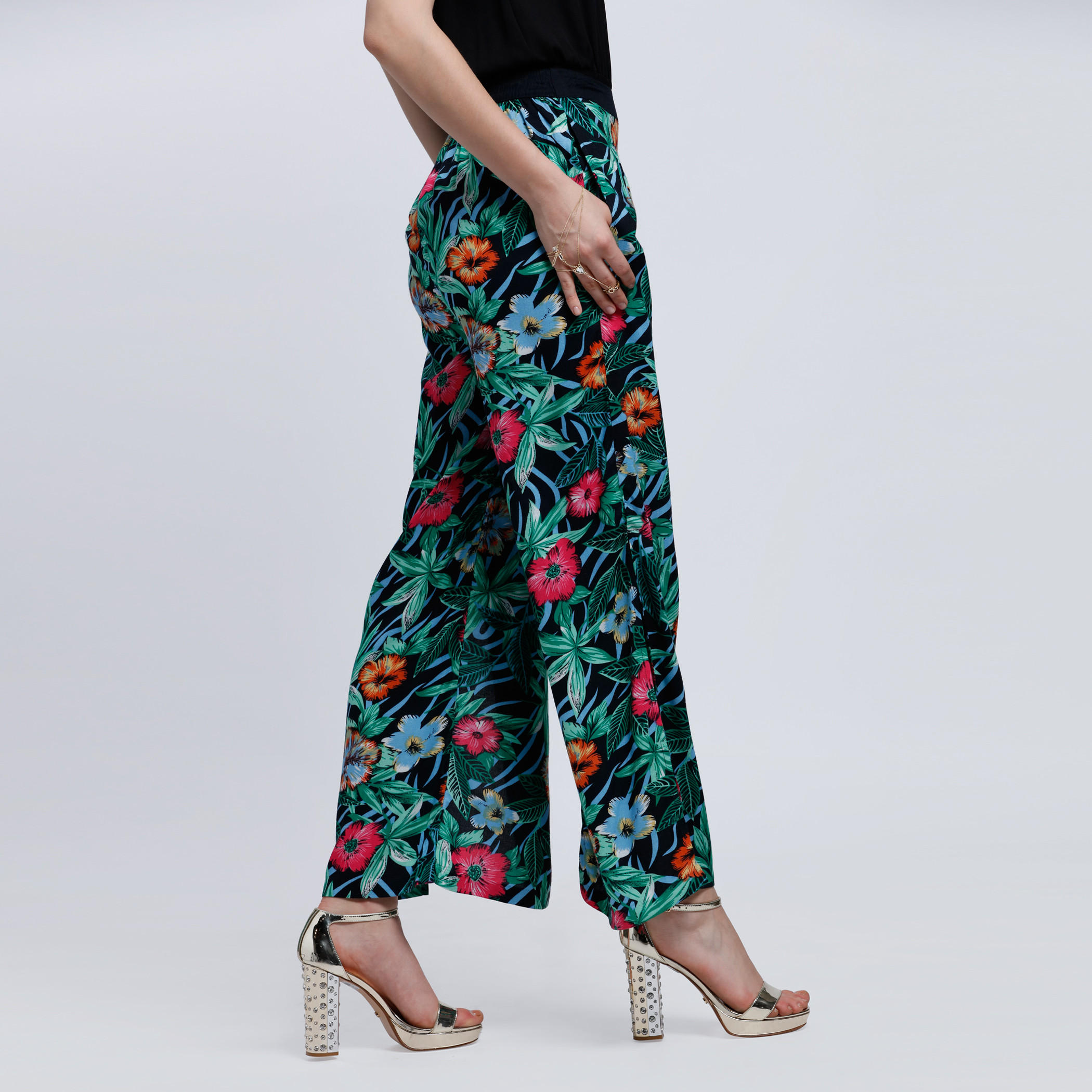 Printed Palazzo Pants with Elasticised Waistband-women-clothing-bottoms-trousers-image-3