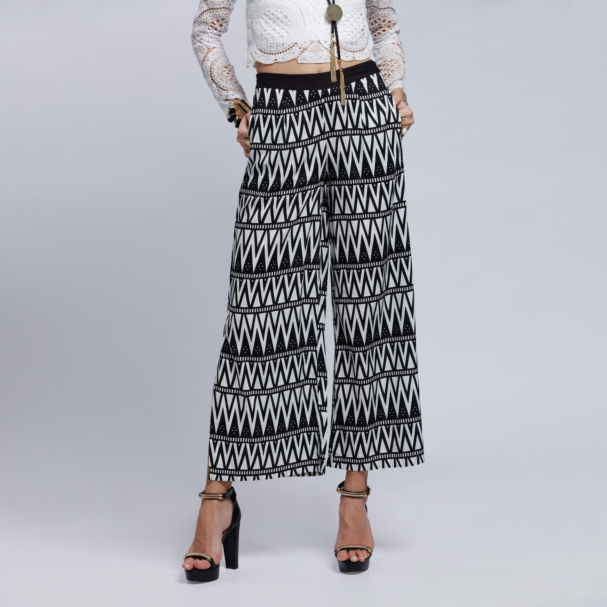 Printed Palazzo Pants with Elasticised Waistband -women-clothing-bottoms-trousers-image-1