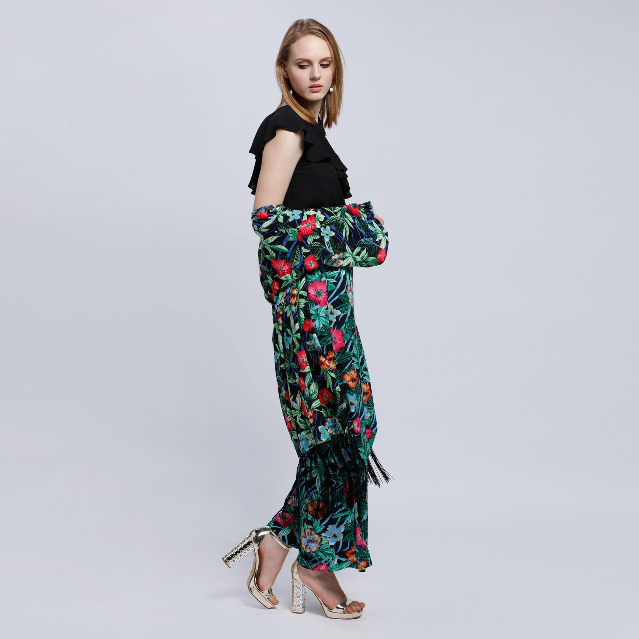 Printed Long Sleeves Shrug with Open Front-women-winterwear-cardigansandjumpers-cardigans-image-1