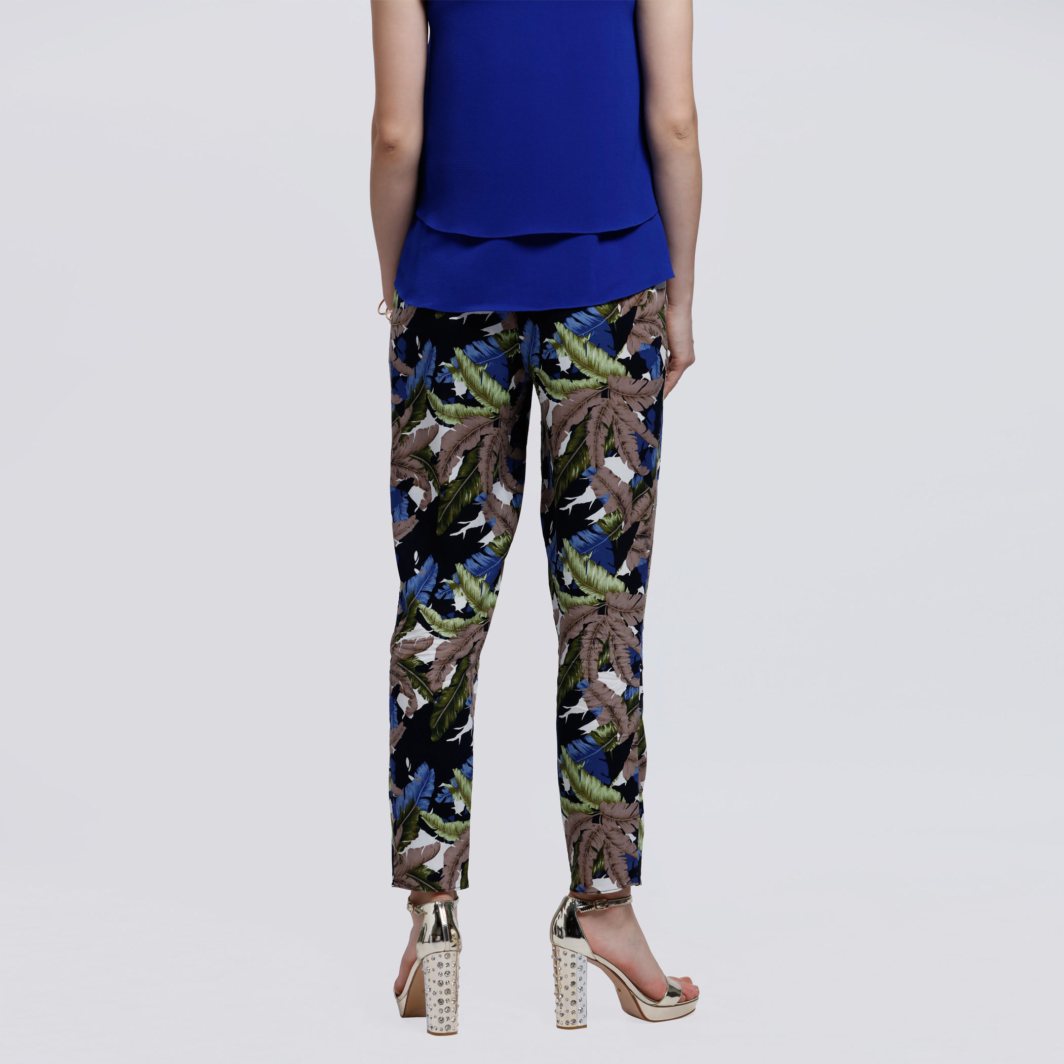 Printed Full Length Pants with Elasticised Waistband-women-clothing-bottoms-trousers-image-2