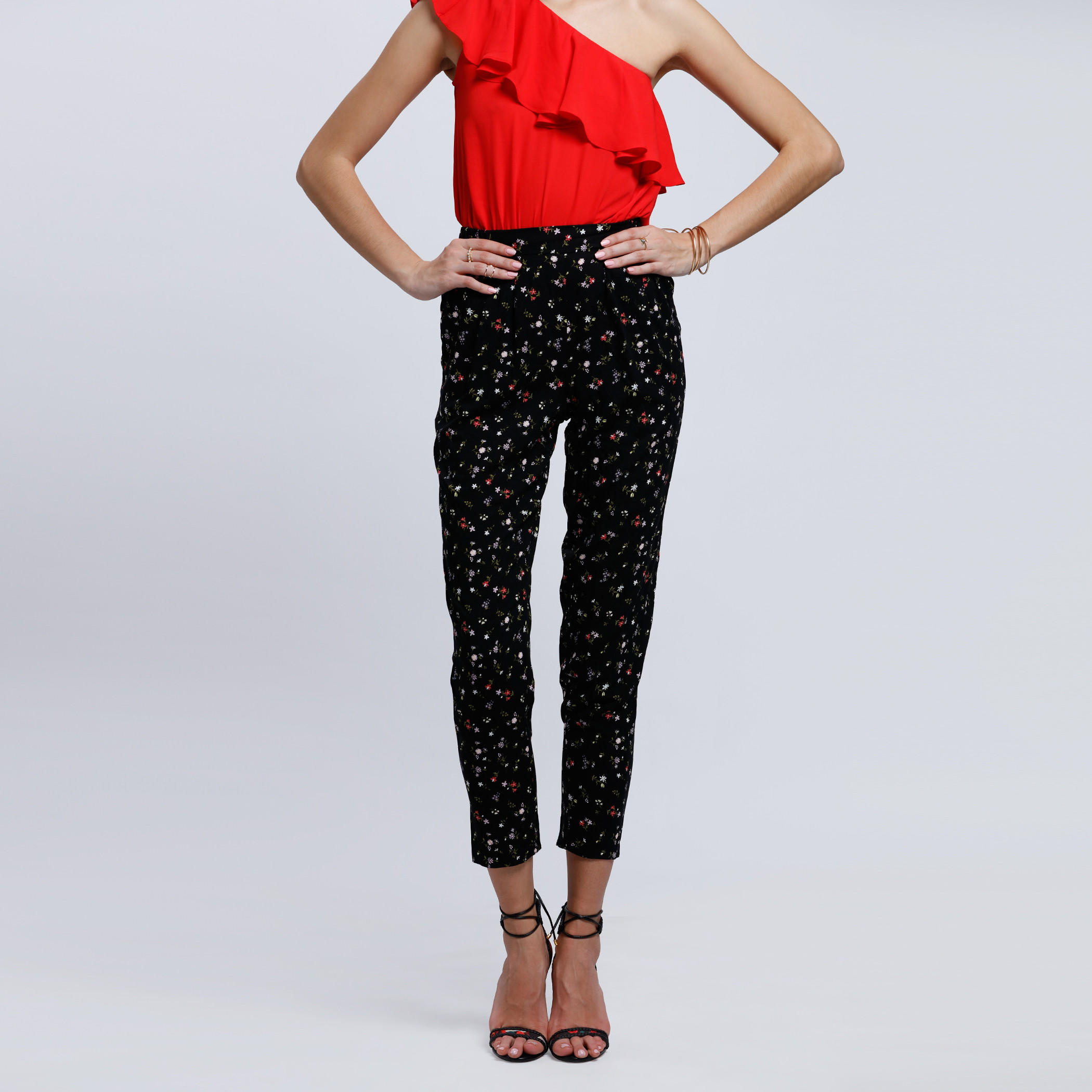 Printed Full Length Pants with Elasticised Waistband-women-clothing-bottoms-trousers-image-1