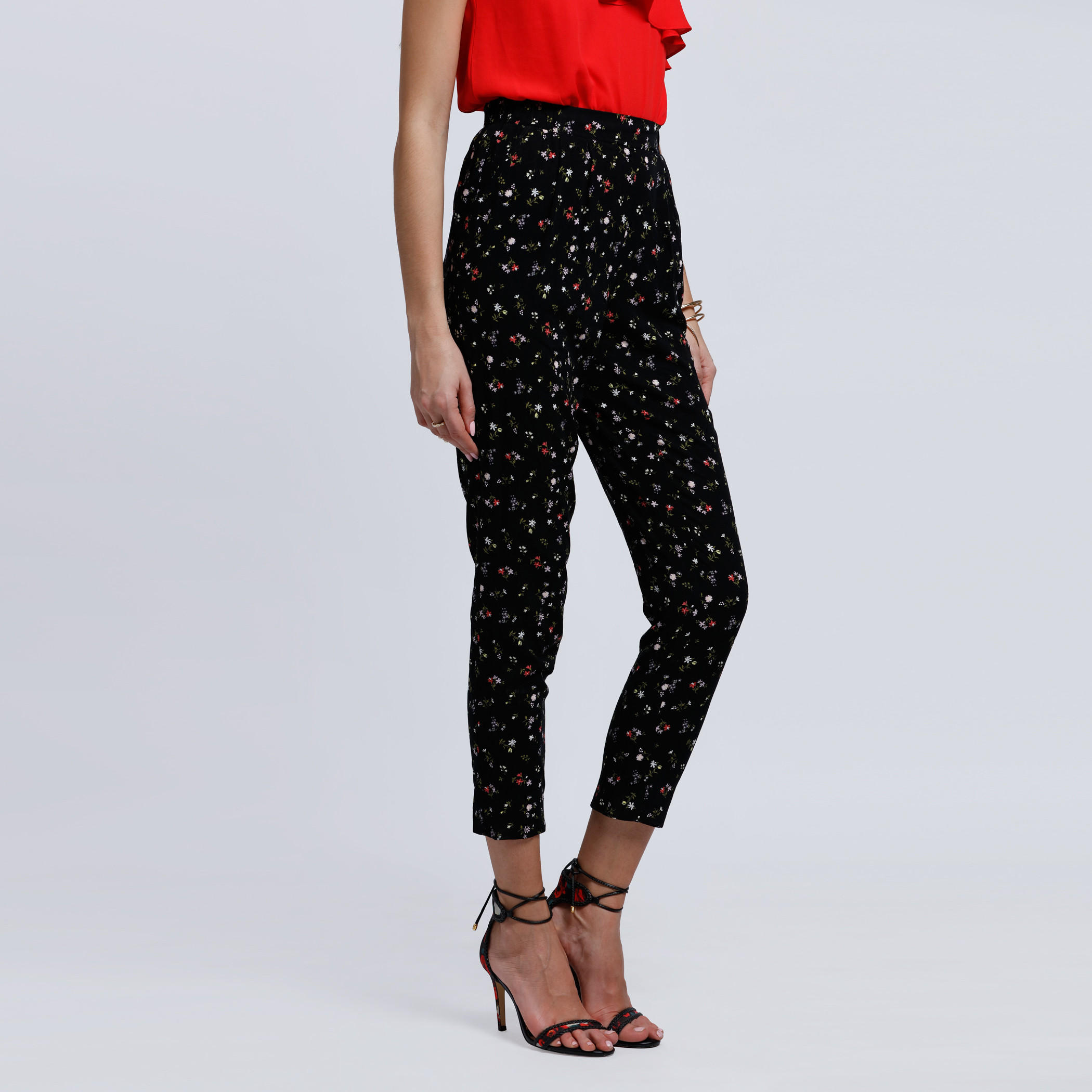 Printed Full Length Pants with Elasticised Waistband-women-clothing-bottoms-trousers-image-3