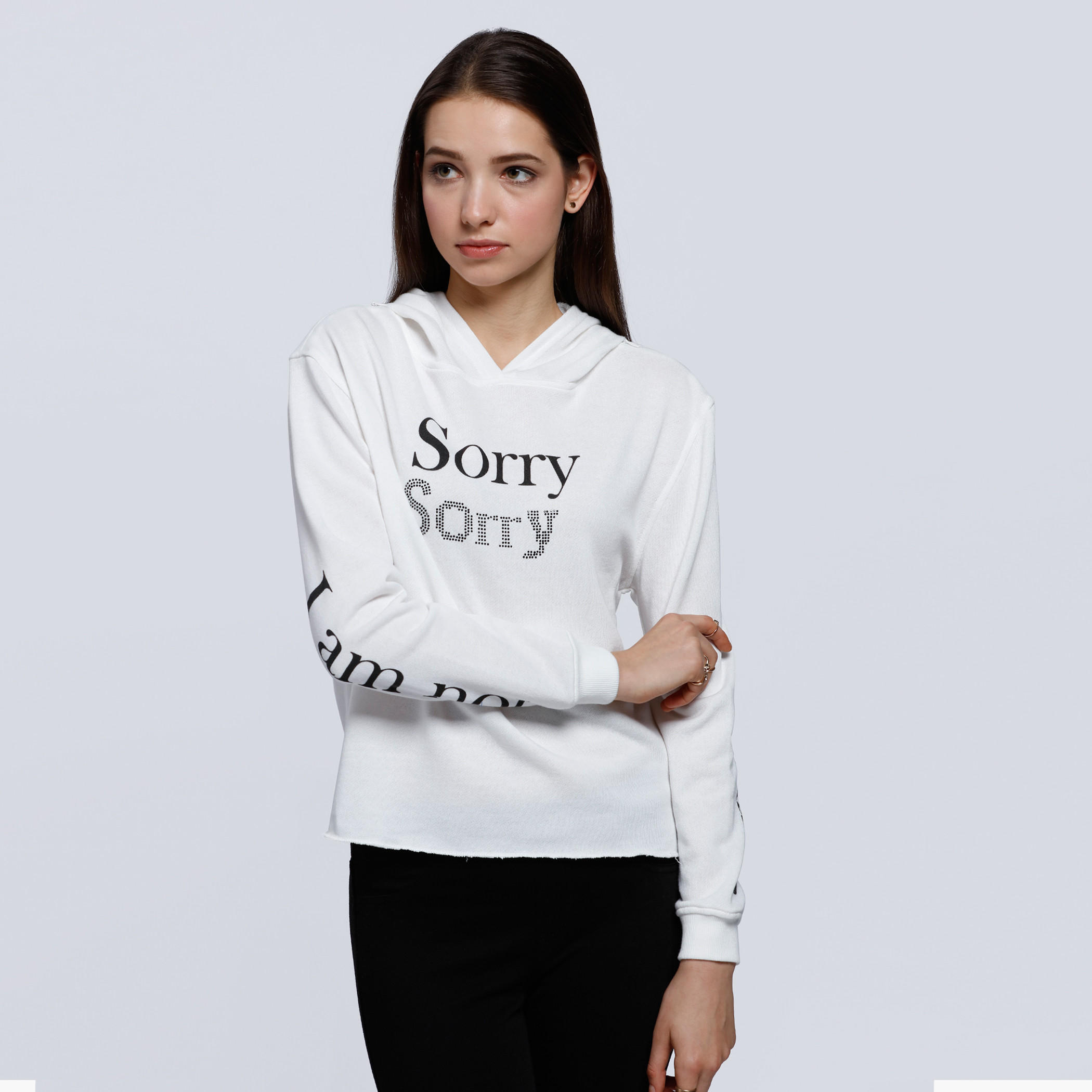 Printed T-Shirt with Hood and Long Sleeves-women-winterwear-hoodiesandsweatshirts-hoodies-image-1