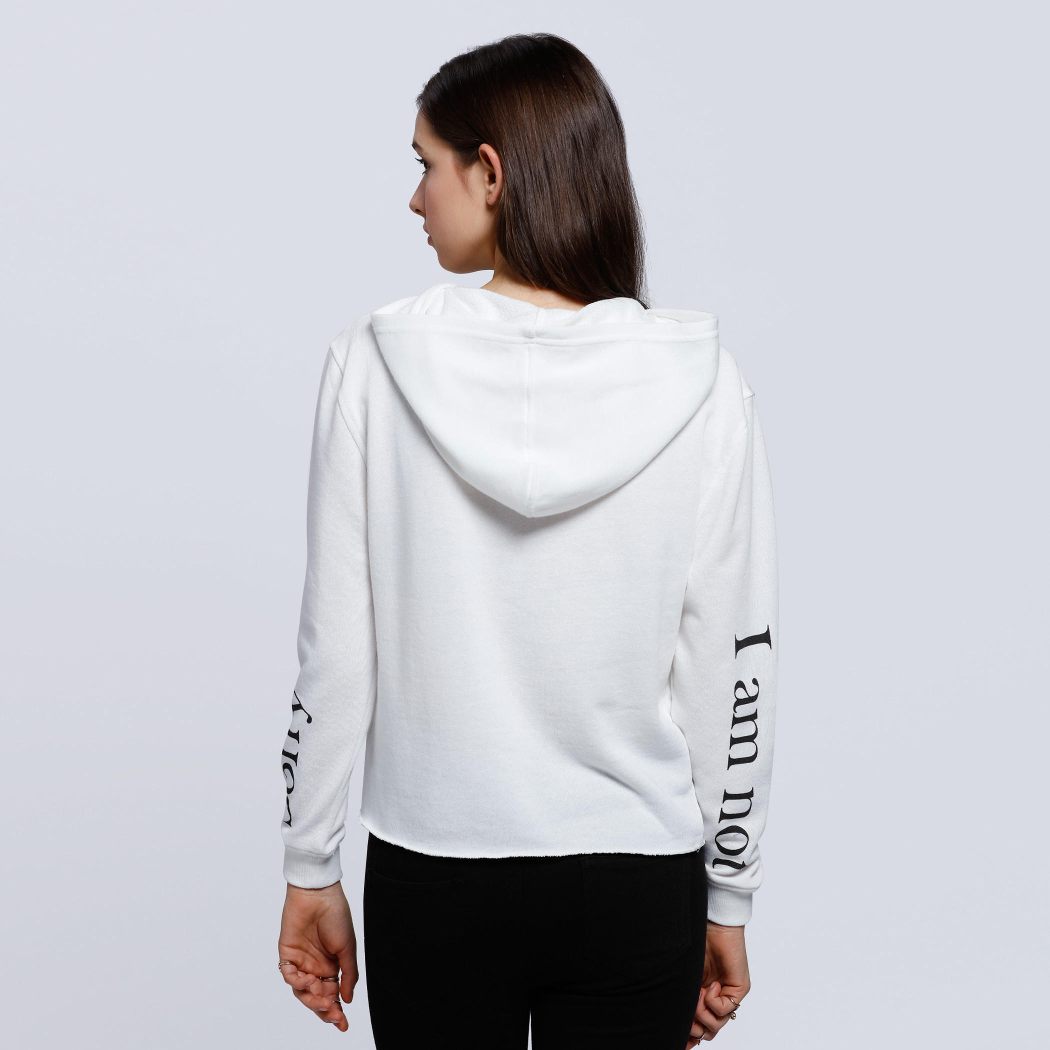 Printed T-Shirt with Hood and Long Sleeves-women-winterwear-hoodiesandsweatshirts-hoodies-image-2