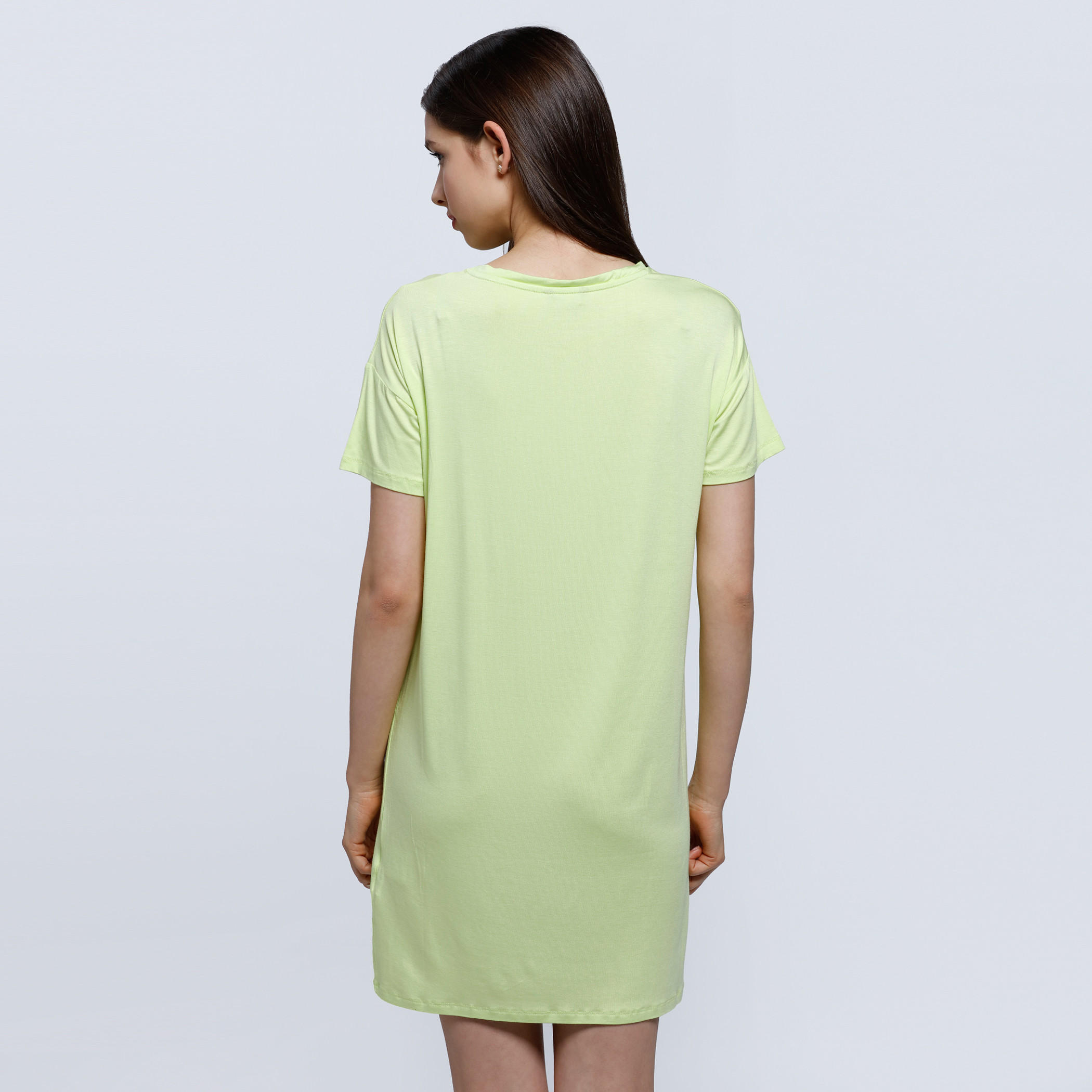 Midi T-shirt Dress with Short Sleeves-women-clothing-dresses-image-2