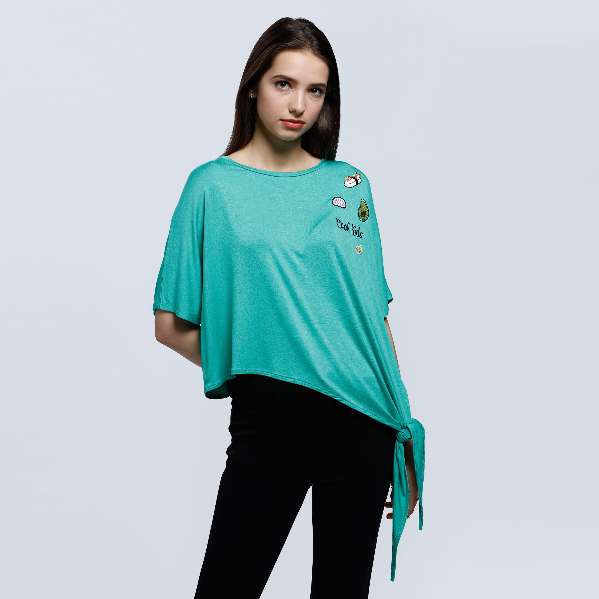 Printed Short Sleeves Bossy Top-women-clothing-shirtsandblouses-blouses-image-1