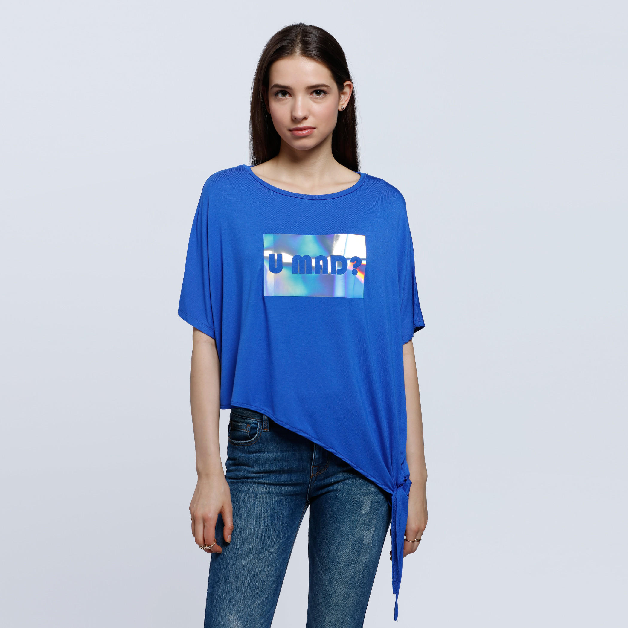 Graphic Print Side Tie Box Top-women-clothing-shirtsandblouses-blouses-image-5