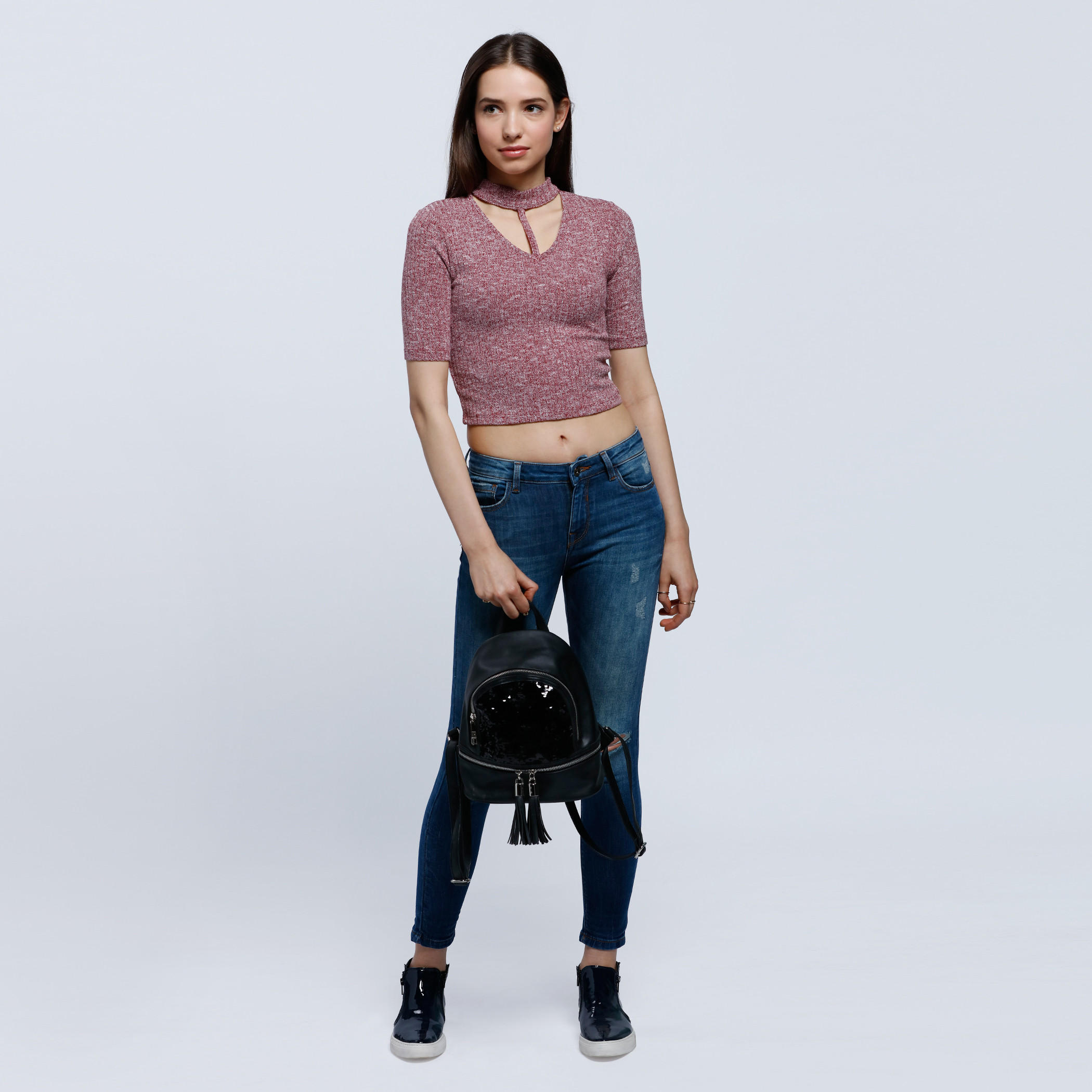 Ribbed Boxy Top with Short Sleeves-women-clothing-shirtsandblouses-blouses-image-5