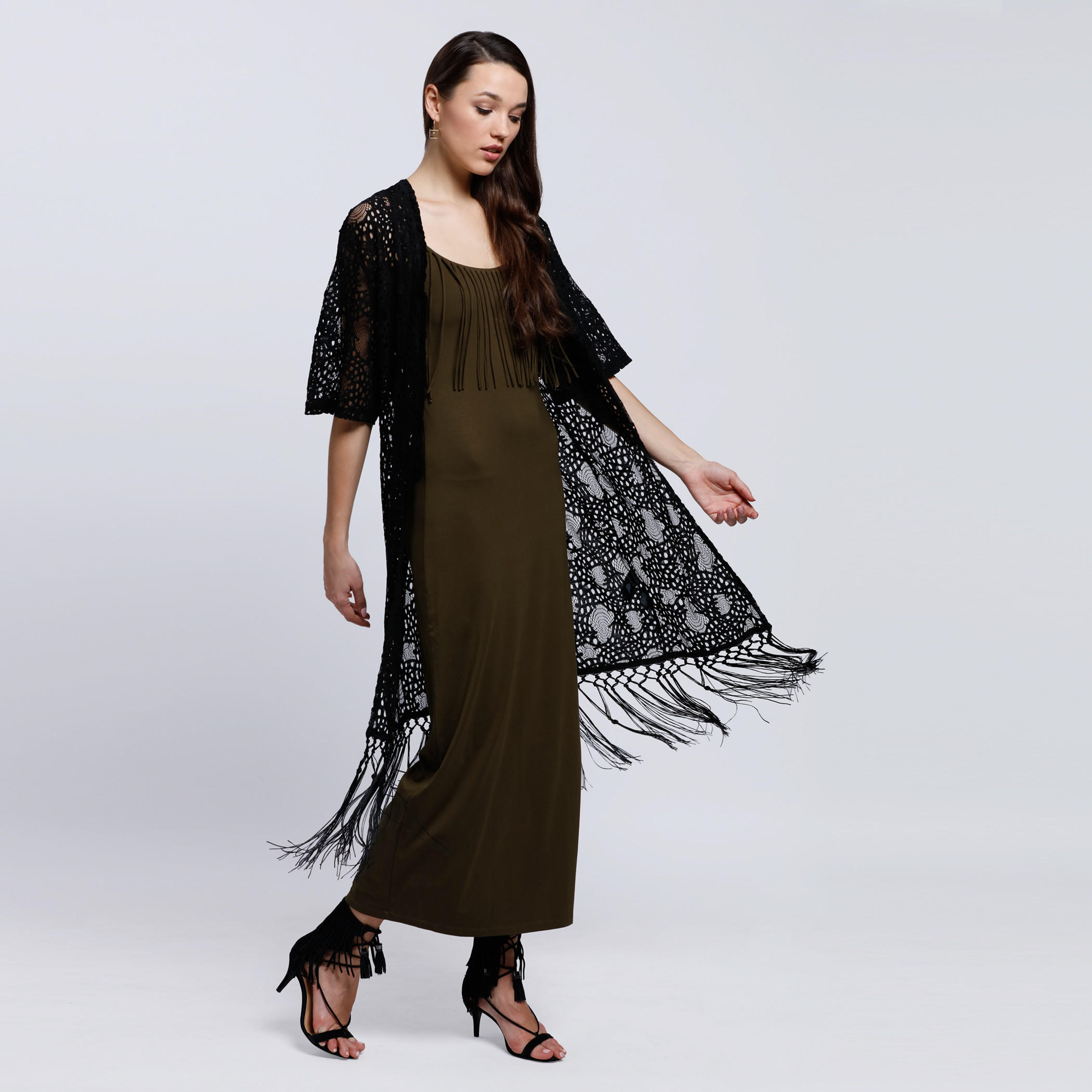 3/4 Sleeves Lace Shrug with Open Front-women-winterwear-cardigansandjumpers-cardigans-image-3