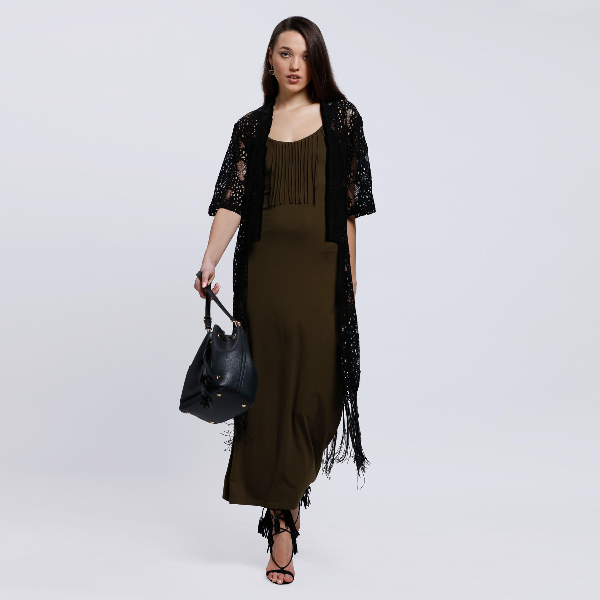 3/4 Sleeves Lace Shrug with Open Front-women-winterwear-cardigansandjumpers-cardigans-image-5