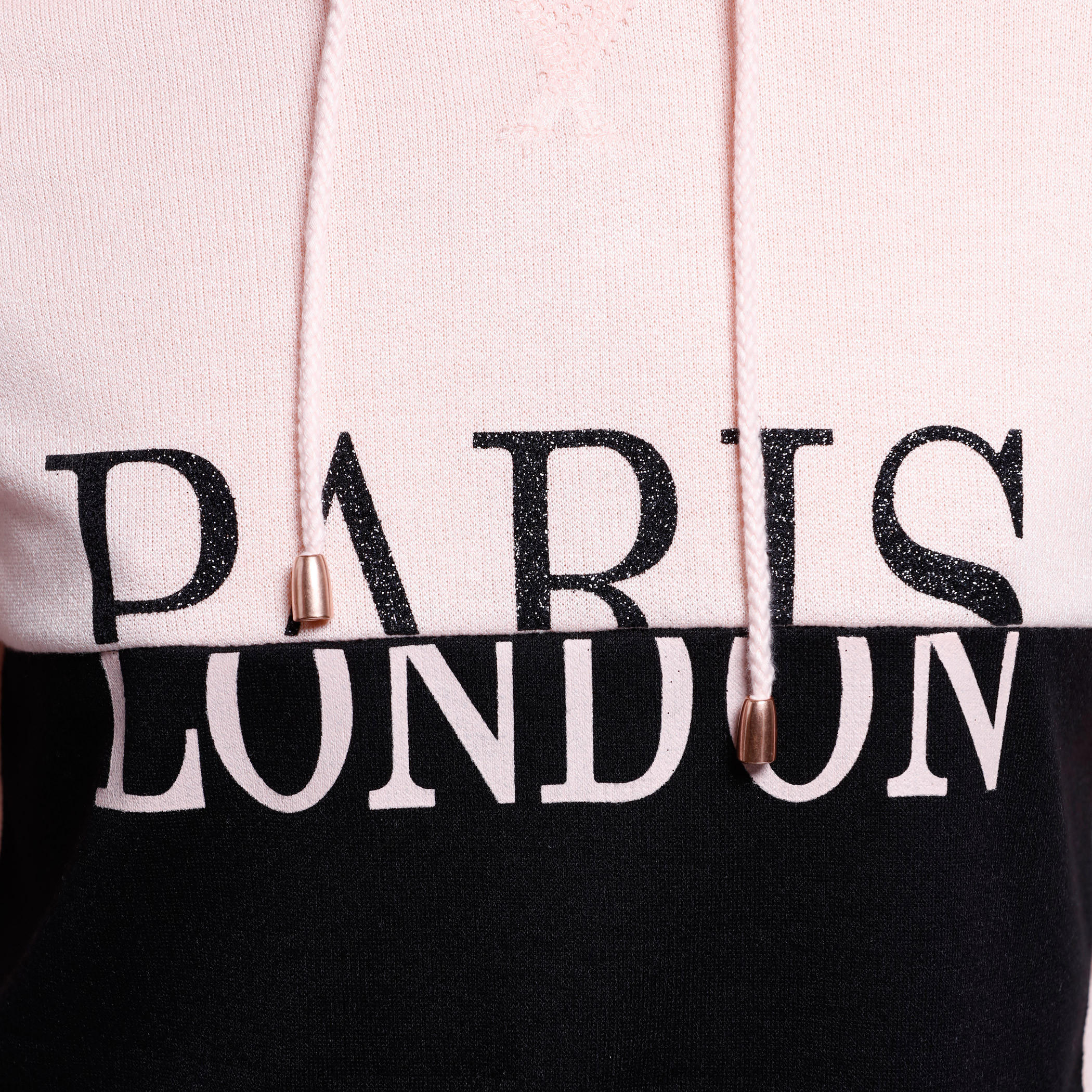 Printed Mesh Shoulder T-Shirt with Long Sleeves and Hood-women-clothing-tshirts-image-4
