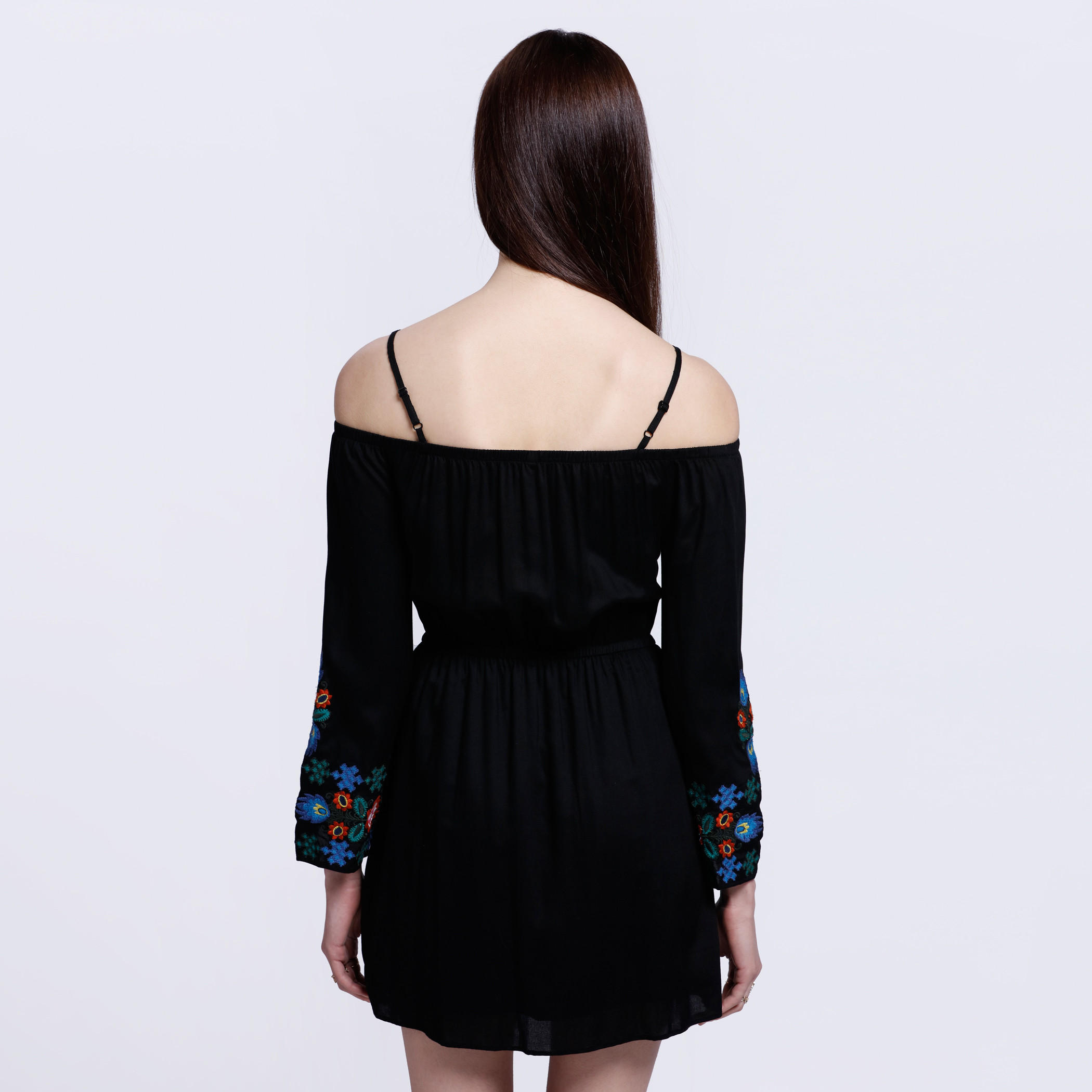 Drop Shoulder Dress with Long Sleeves-women-clothing-dresses-image-2