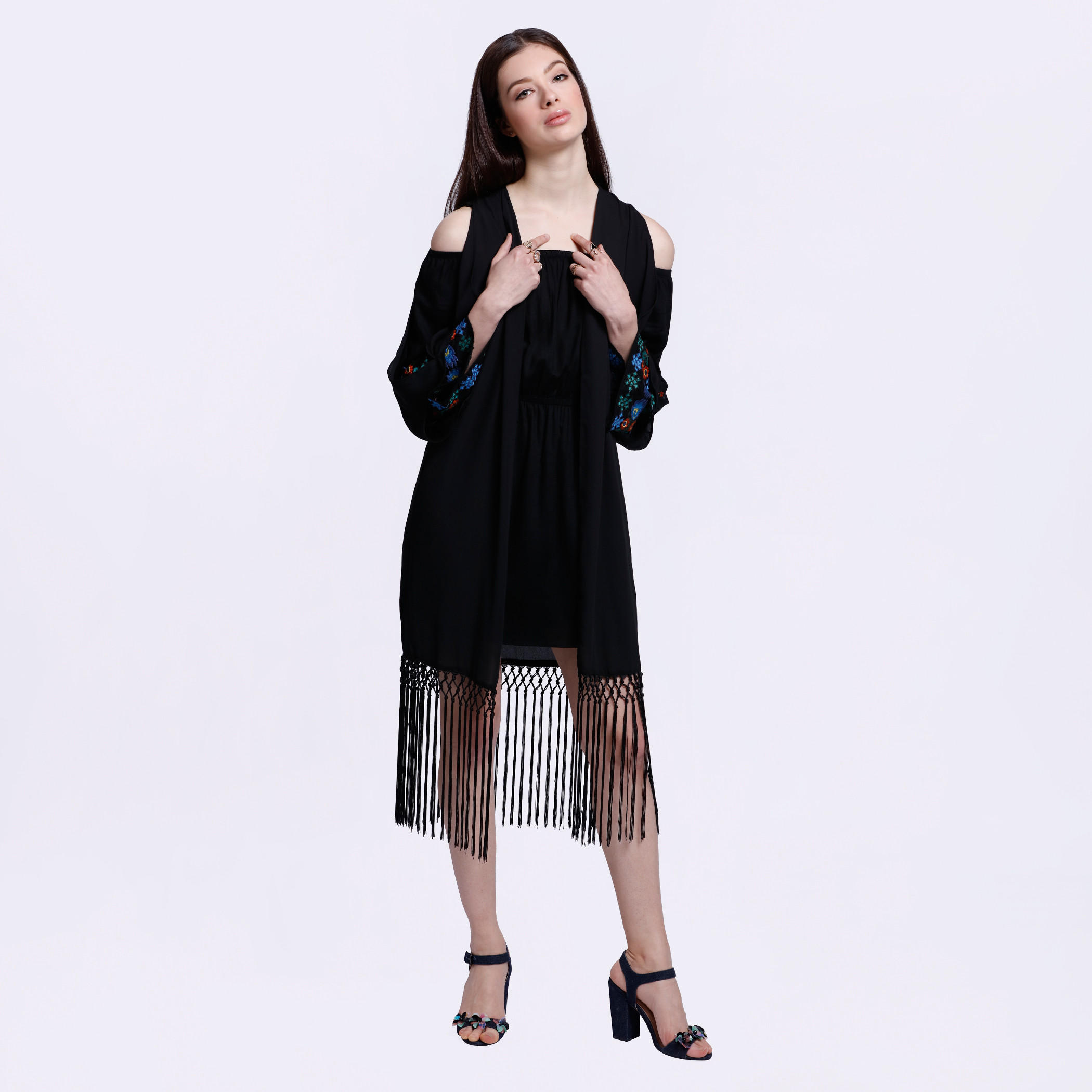 Drop Shoulder Dress with Long Sleeves-women-clothing-dresses-image-5