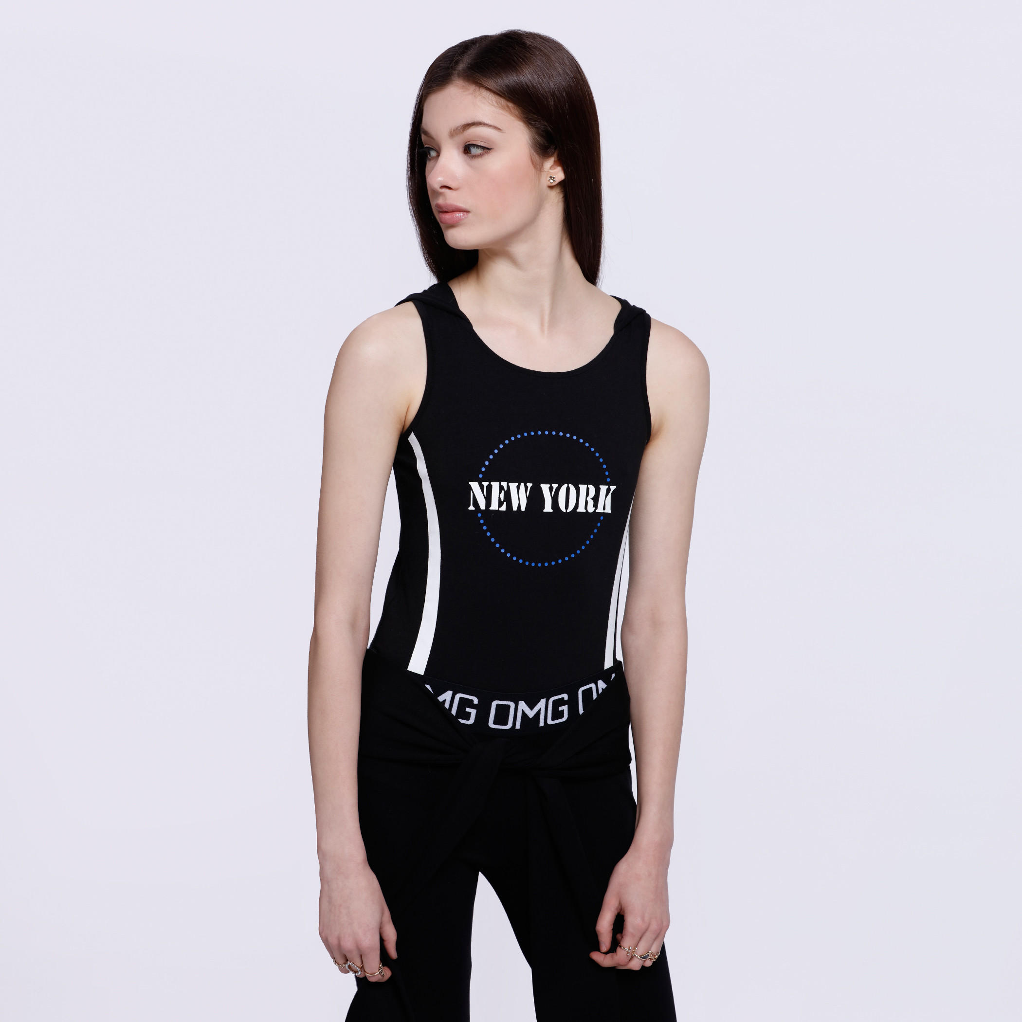 Sleeveless T-Shirt with Text Print-women-clothing-tshirts-image-5