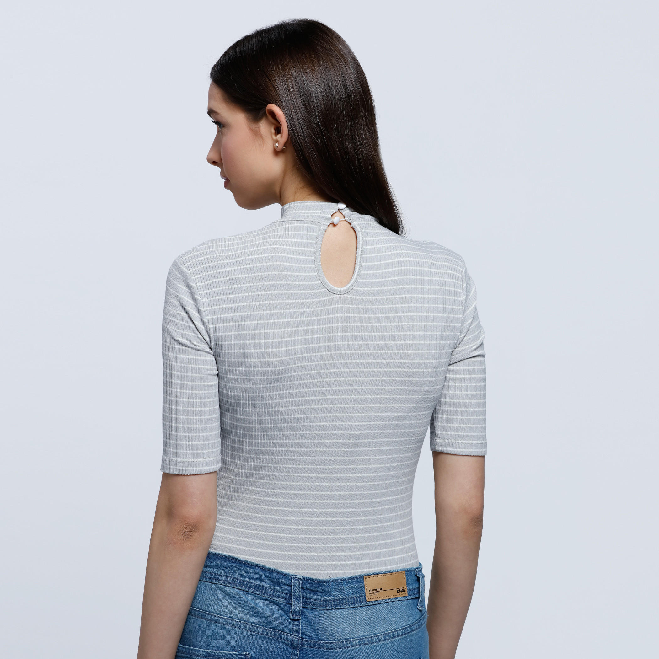 Striped Bodysuit with Short Sleeves-women-clothing-shirtsandblouses-blouses-image-2