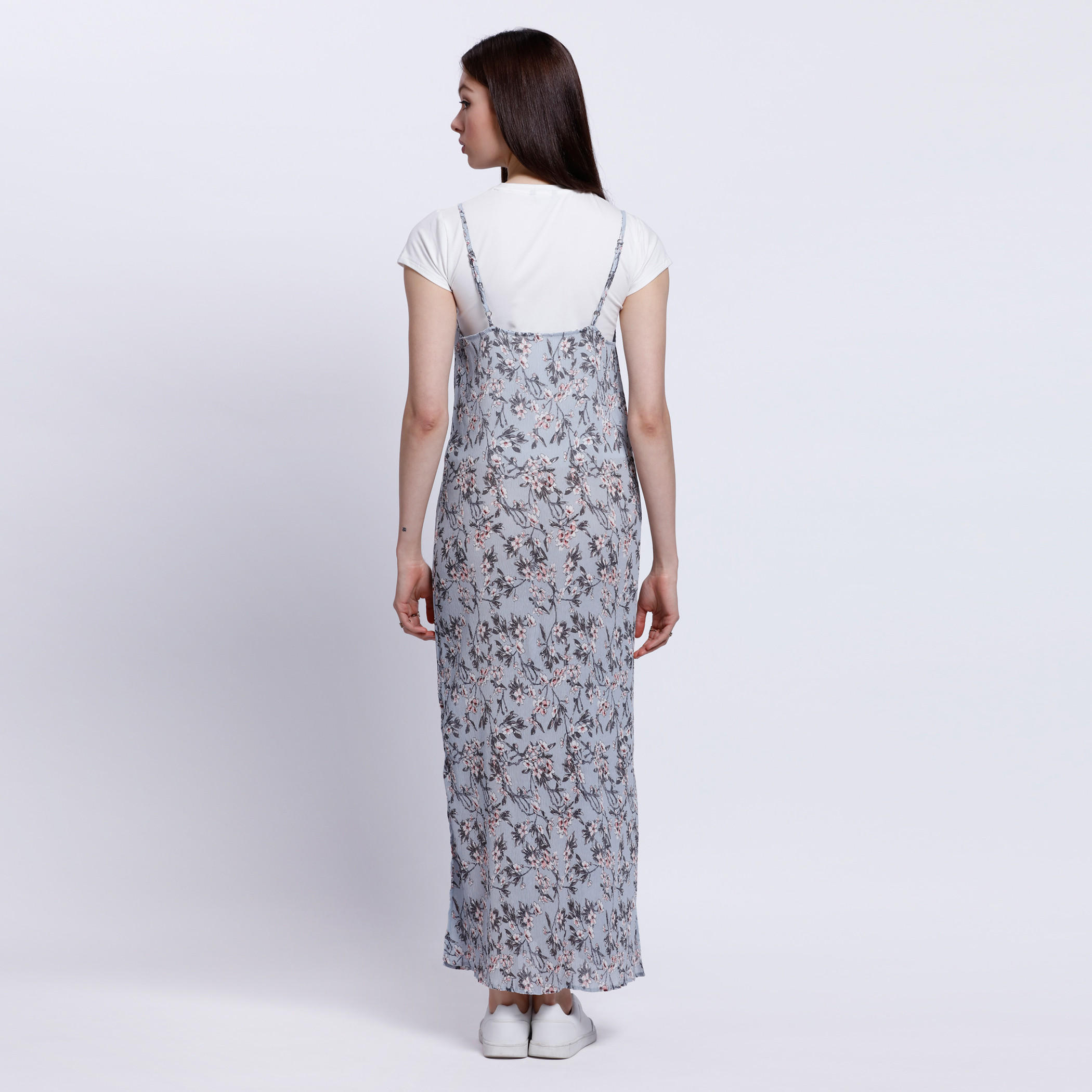 Floral Print Dress with String Pattern-women-clothing-dresses-image-2