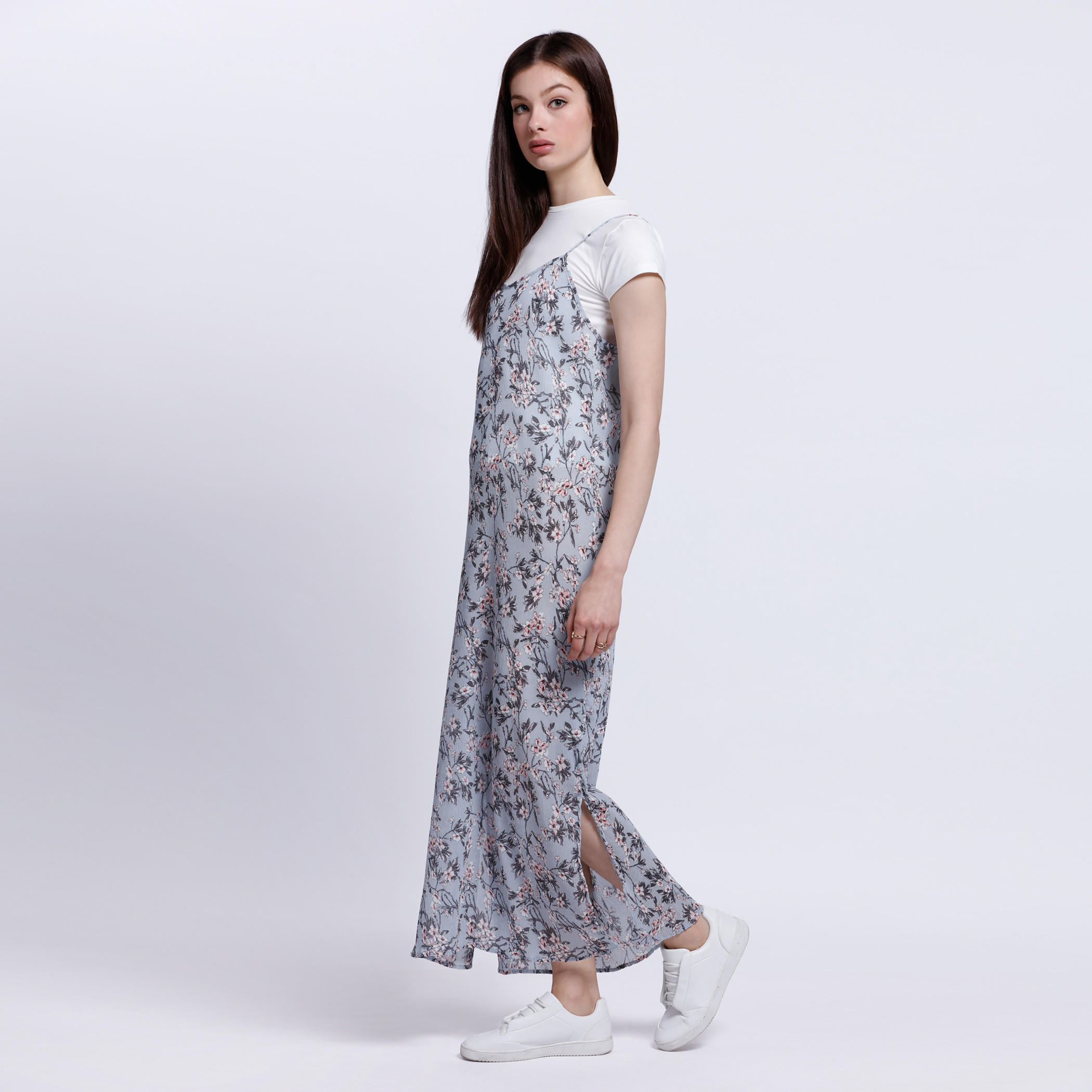 Floral Print Dress with String Pattern-women-clothing-dresses-image-3