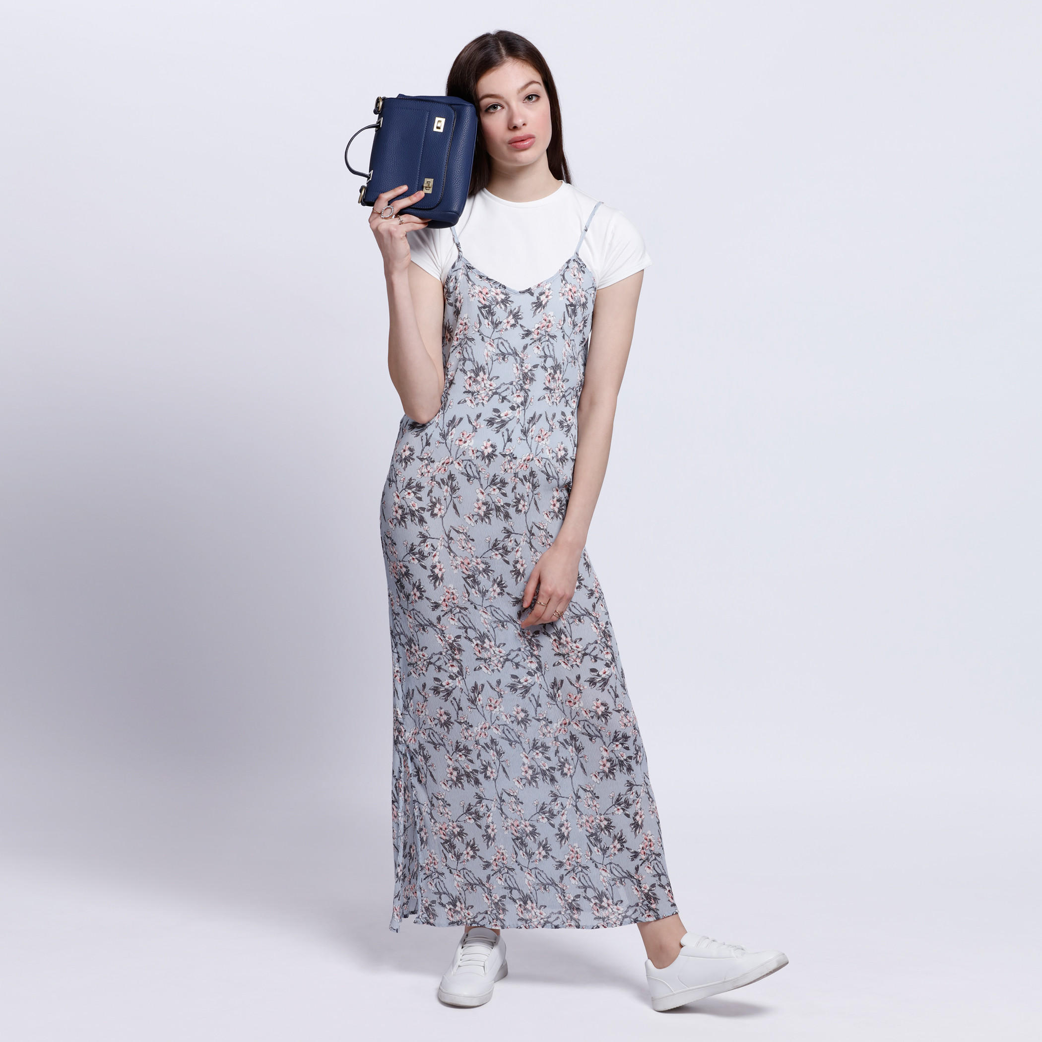 Floral Print Dress with String Pattern-women-clothing-dresses-image-5
