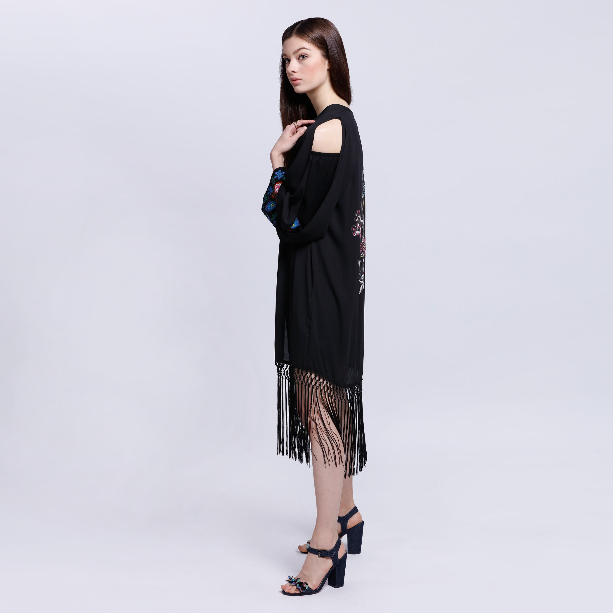 Tassel Dress with Embroidery and V-Neck-women-clothing-shirtsandblouses-blouses-image-3