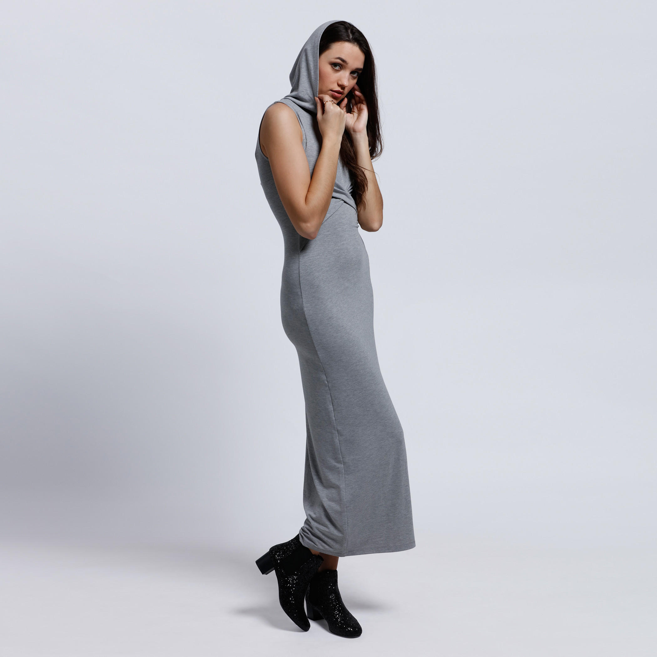 Sleeveless Maxi Dress with Hood -women-clothing-dresses-image-3